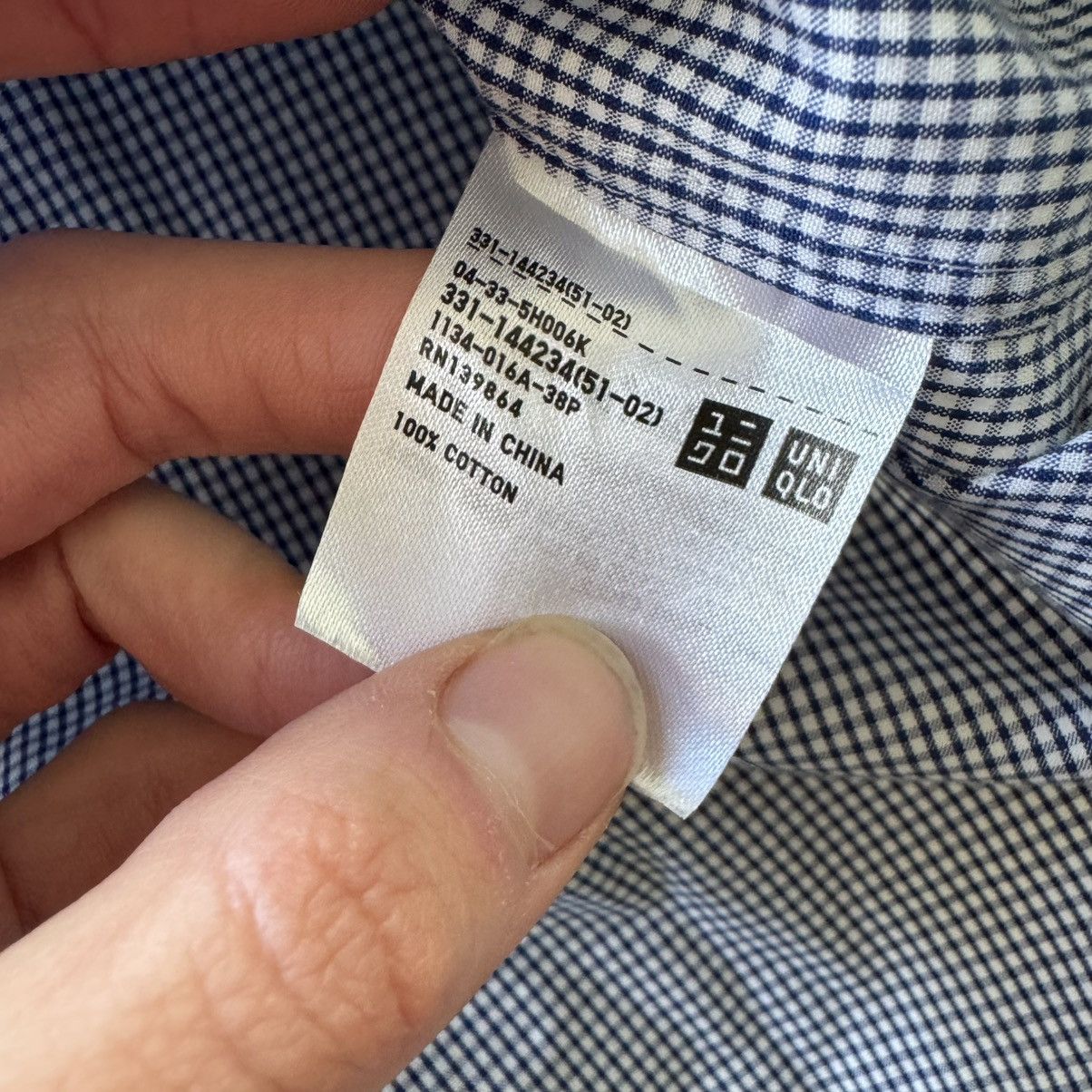 Uniqlo Uniqlo Checkered Oxford Slim Shirt Size US XS / EU 42 / 0 - 6 Thumbnail