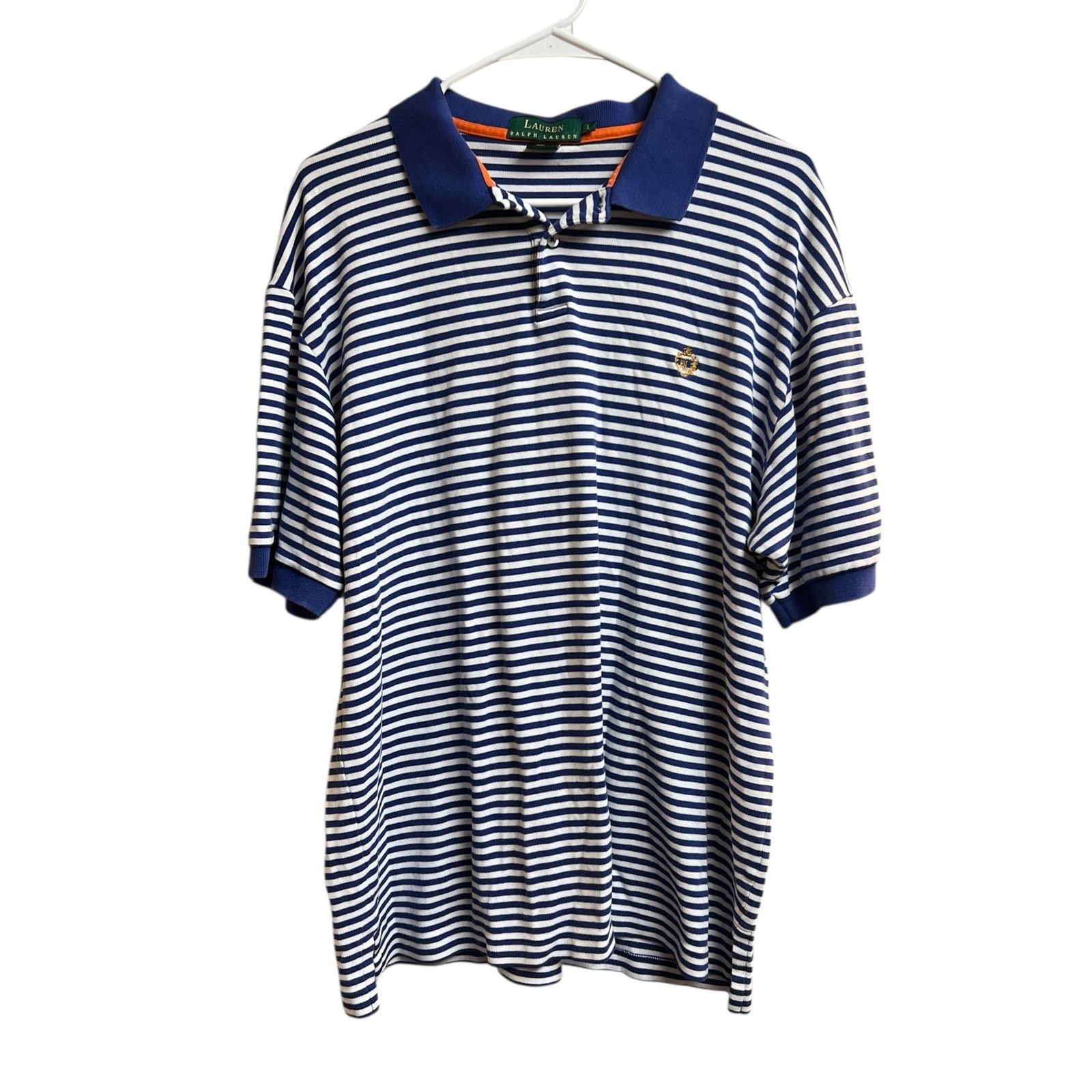Ralph Lauren Lauren Ralph Lauren Polo Large Short Sleeve White Blue Size US L / EU 52-54 / 3 - 1 Thumbnail