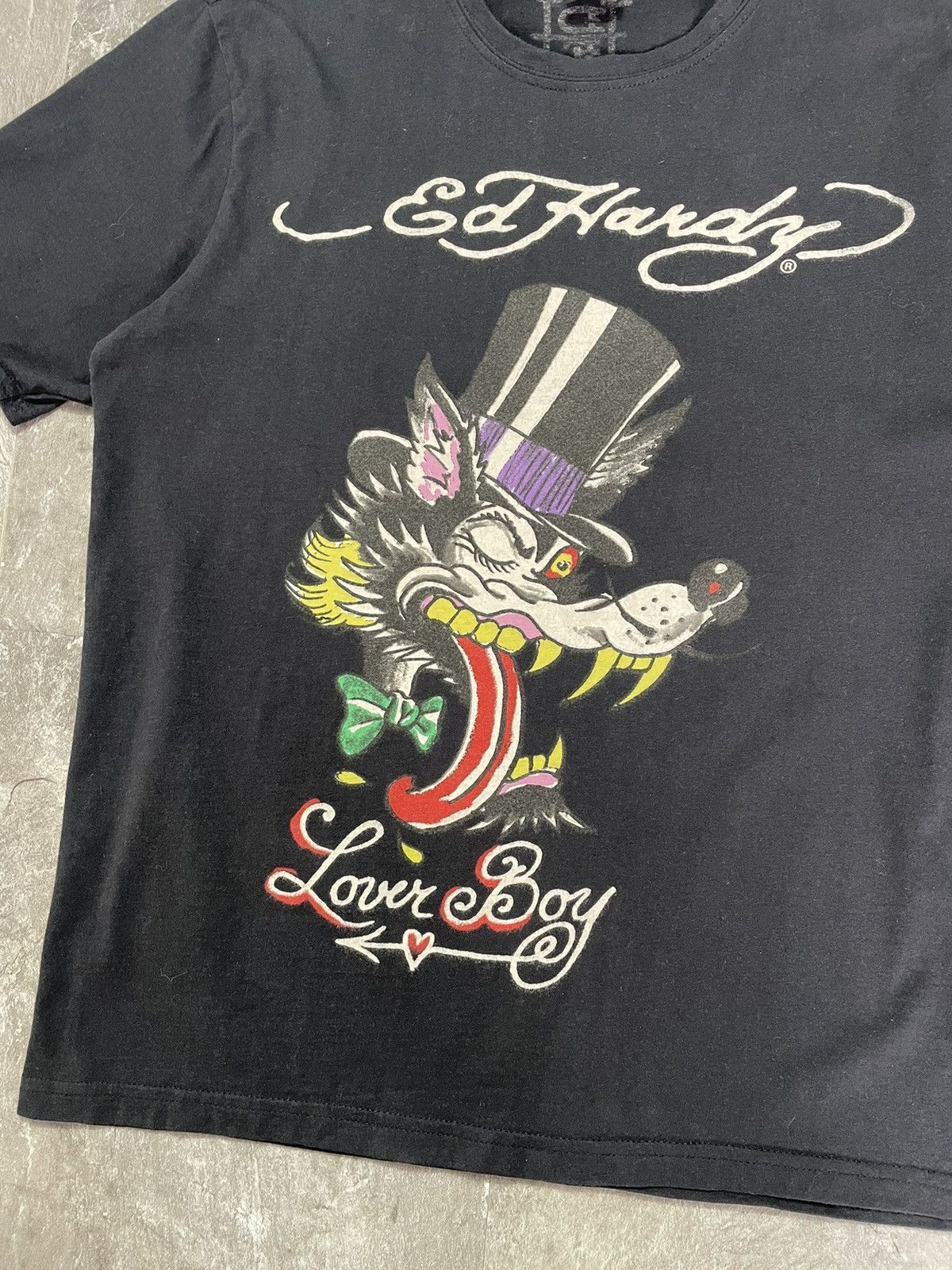 Ed Hardy Vintage Ed Hardy By Christian Audigier Wolf T-Shirt Y2k Size US M / EU 48-50 / 2 - 2 Thumbnail