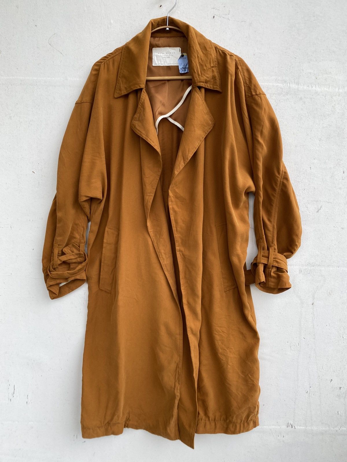 Zara Zara Woman Draped Lightweight Trench Coat – Oversized Fit Size XS / US 0-2 / IT 36-38 - 3 Thumbnail