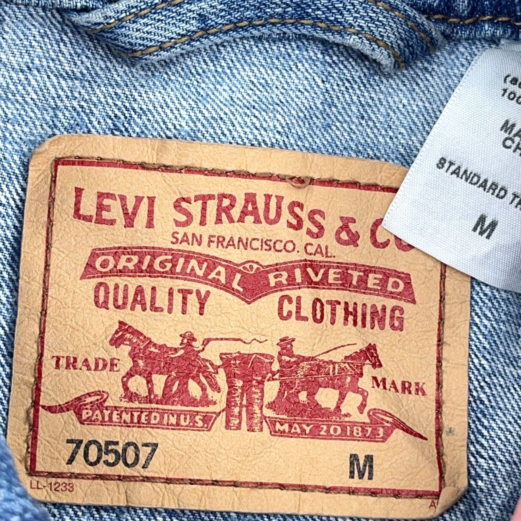 Levi's VINTAGE Levi's Denim Jacket Men M Med Wash Y2K Faded Trucker Retro 70507 Size US M / EU 48-50 / 2 - 5 Thumbnail