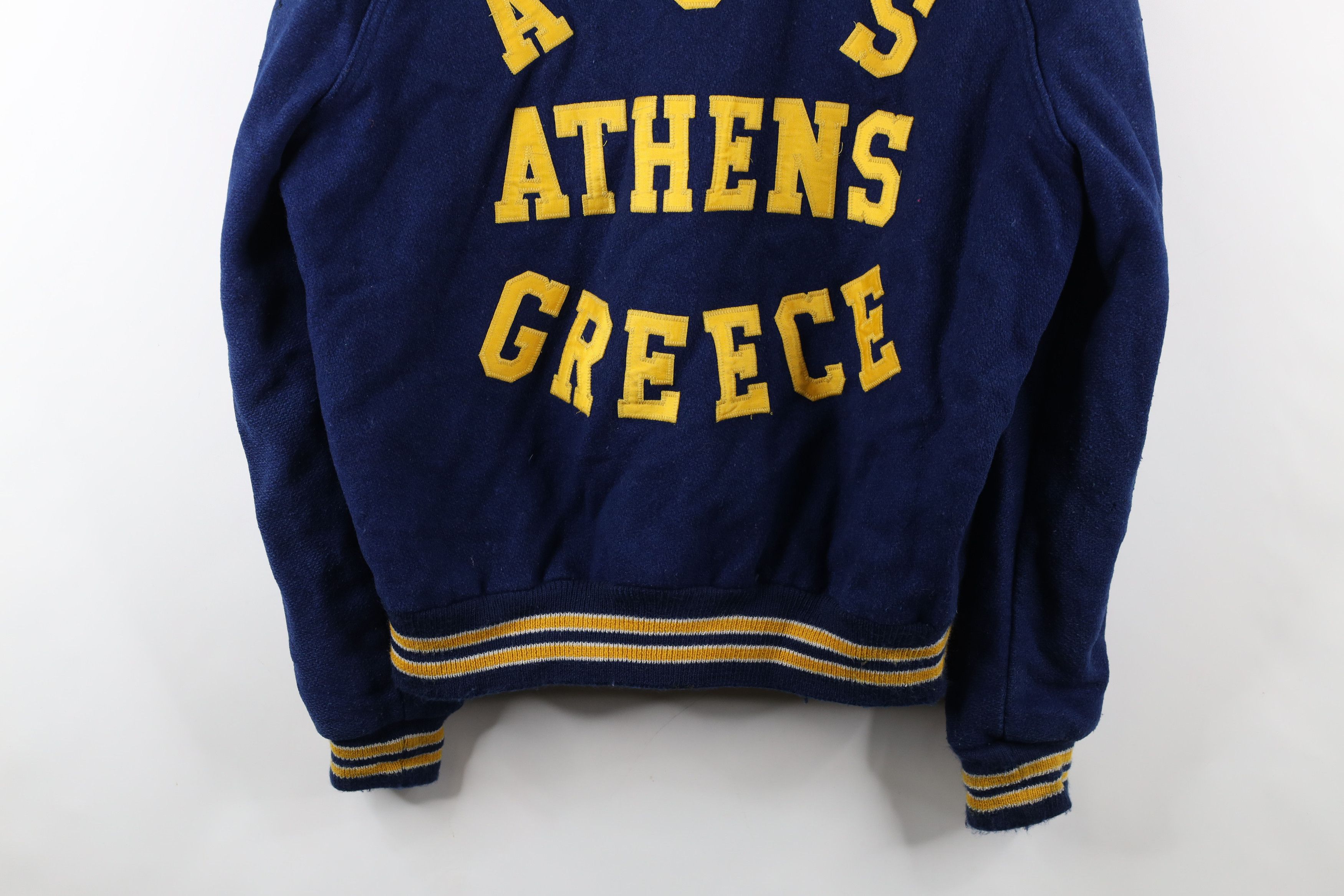 Vintage Vintage 70s Streetwear Wool ACS Athens Greece Varsity Jacket Size US XL / EU 56 / 4 - 13 Thumbnail