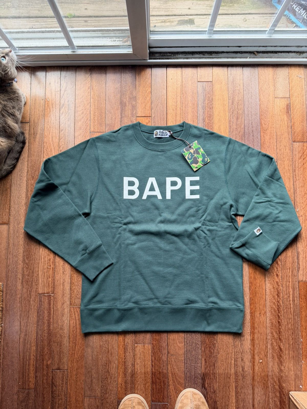 Bape BAPE X HIDDEN BATHING APE CREWNECK - XL - GREEN Size US XL / EU 56 / 4 - 1 Thumbnail