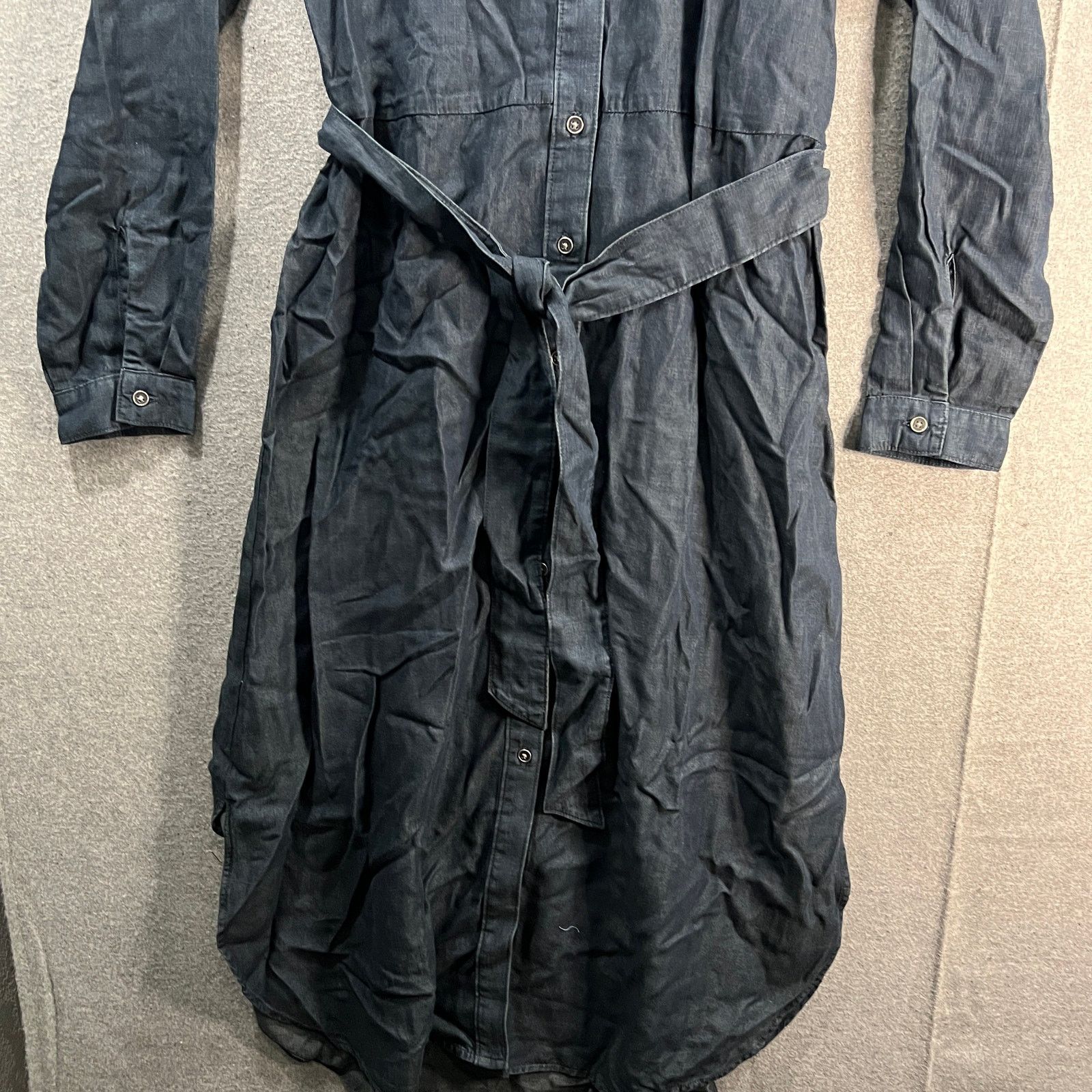 Other Side Stitch Belted Midi Dress with Curved Hem Vintag Size S / US 4 / IT 40 - 5 Thumbnail