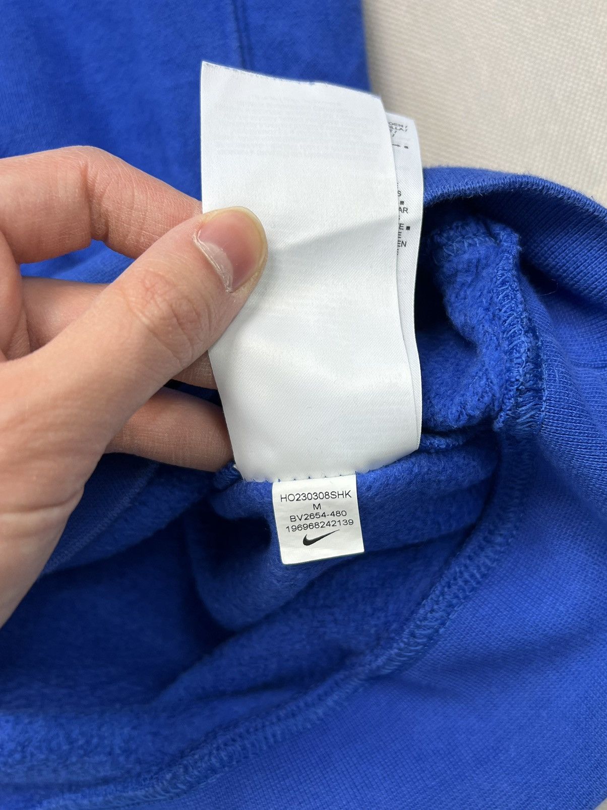 Vintage Hoodie Nike Small Logo Blue Y2K Size US M / EU 48-50 / 2 - 3 Thumbnail