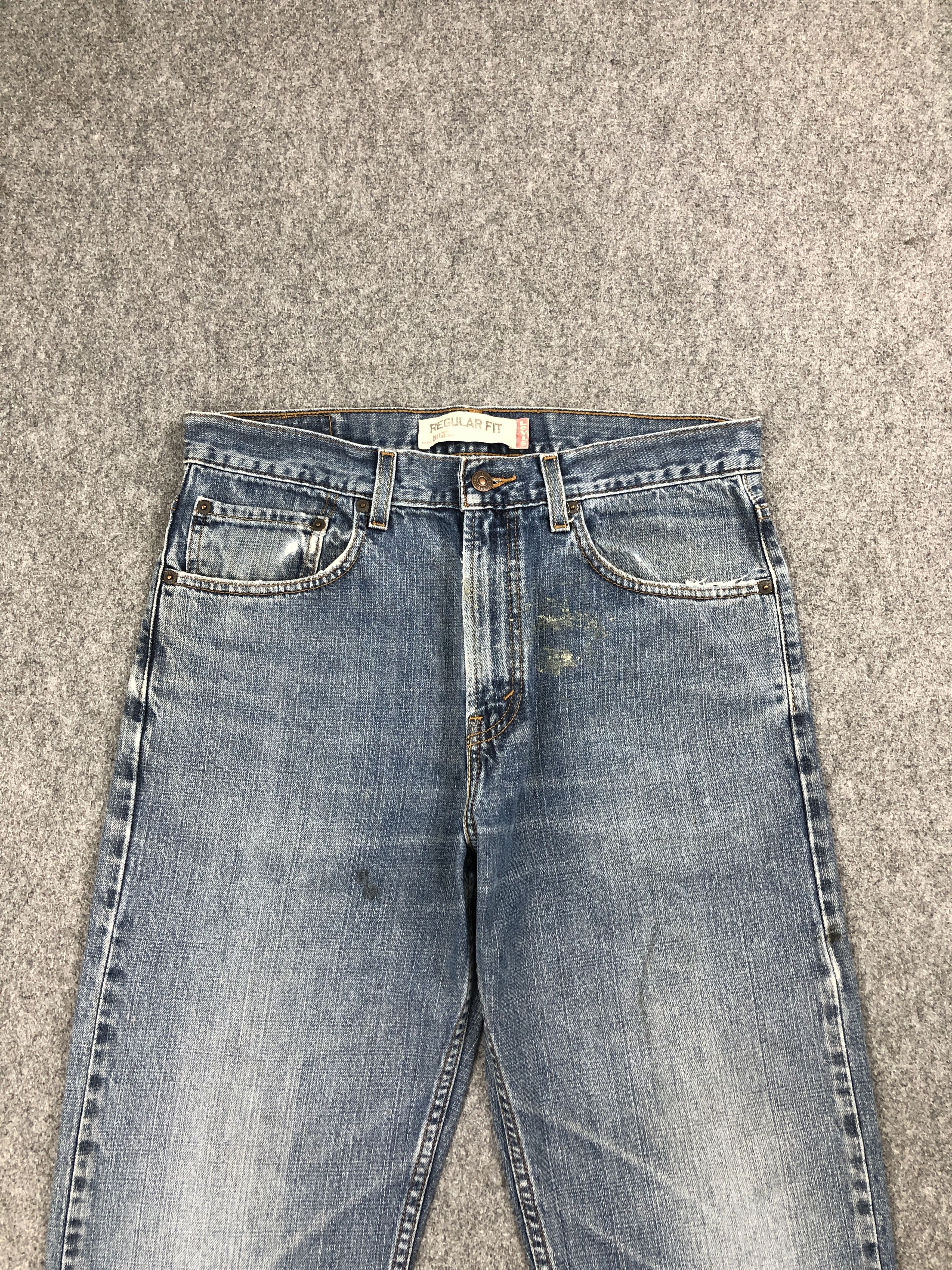 Levi's Vintage Distressed Levis 505 Blue Denim Jeans DP2529 Size US 32 / EU 48 - 2 Thumbnail