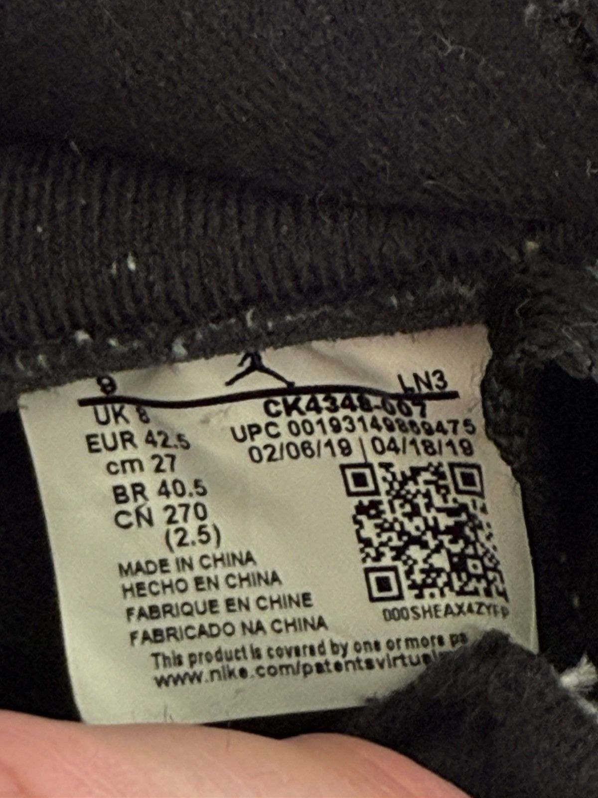 Nike Air Jordan 3 Retro Tinker SP Black Cement Size US 9 / EU 42 - 6 Thumbnail