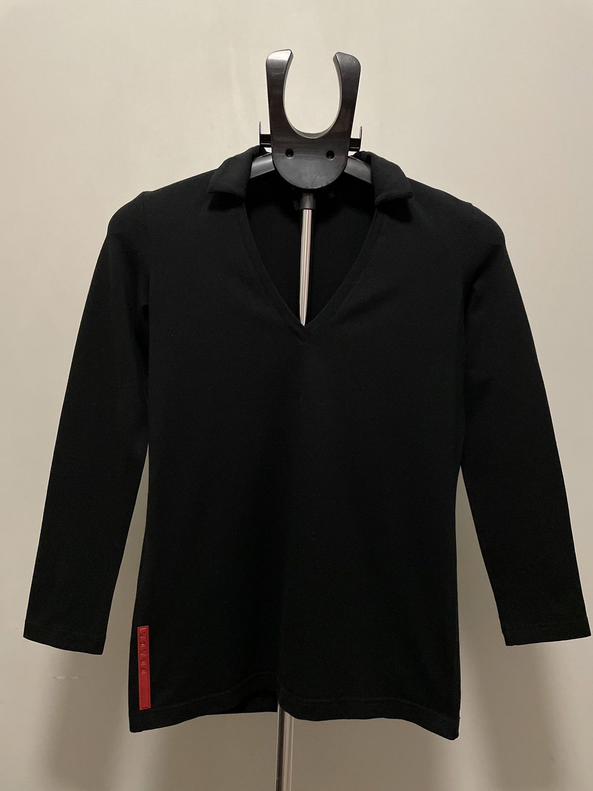 Image of Archival Clothing x Prada Sport Vintage Longsleeve T Shirt in Black, Women's (Size Small)