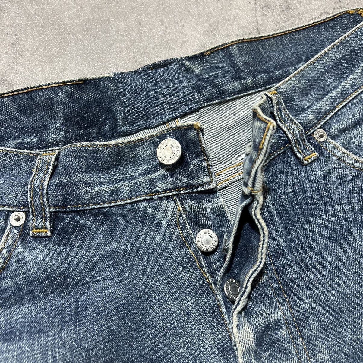 Helmut Lang Helmut Lang 1998 Worn & Altered Classic Raw Denim Cut Jeans Size US 34 / EU 50 - 4 Thumbnail