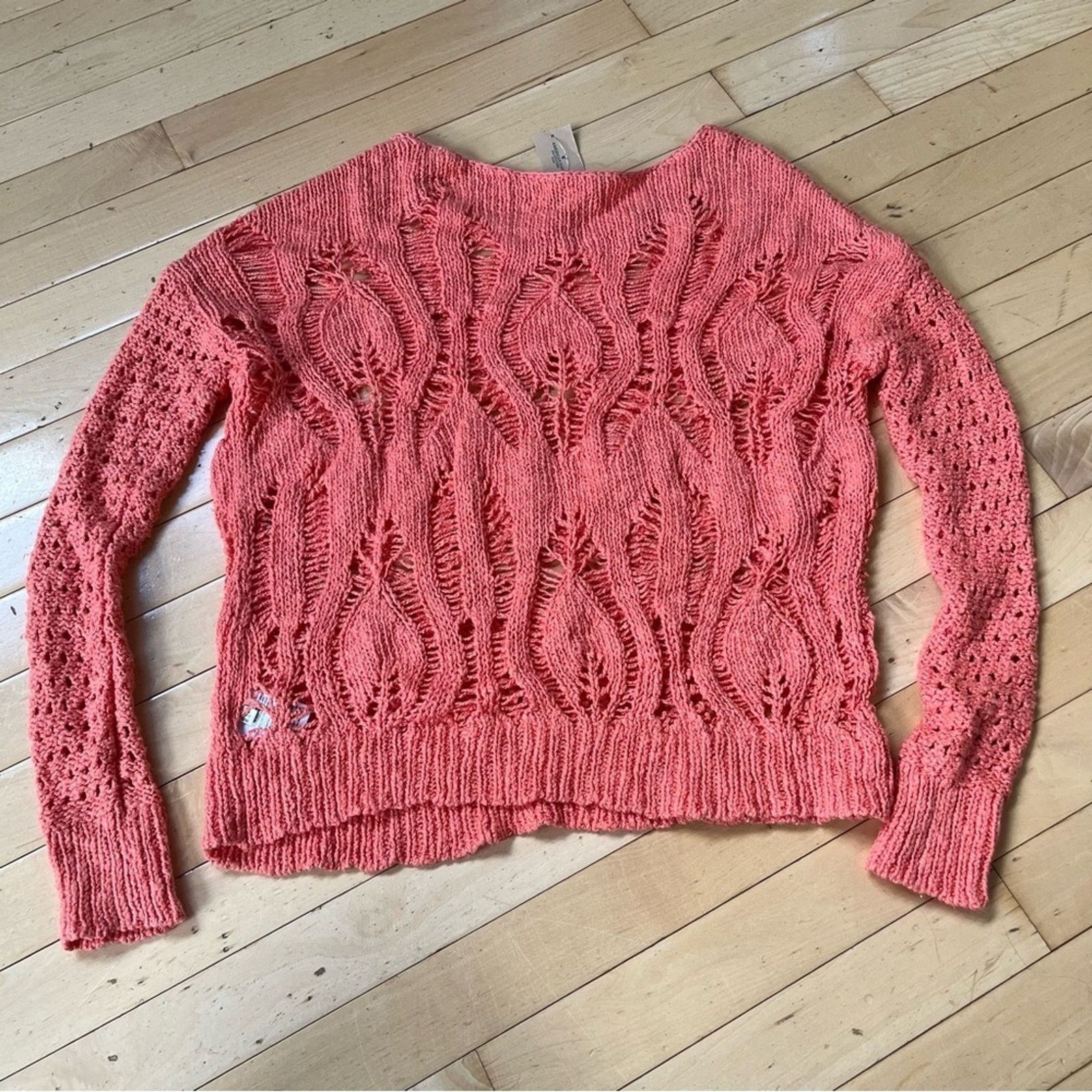 American Eagle Outfitters American Eagle Outfitters Pink Sweater NWT Open Loose Knit Size S / US 4 / IT 40 - 6 Thumbnail