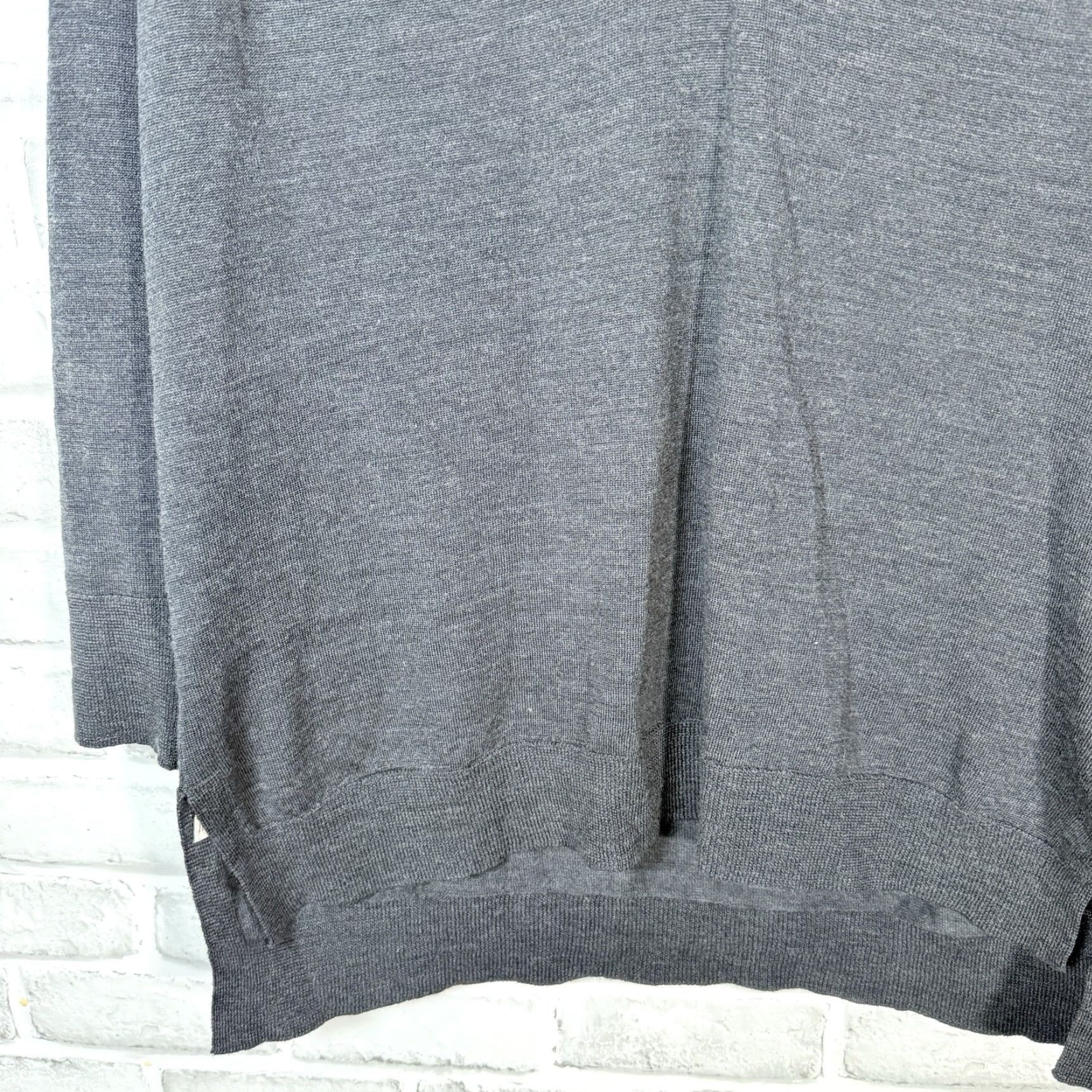 Eileen Fisher VINTAGE Eileen Fisher Women's Sweater Pullover 100% Merino Wool Petite Medium Gray Size M / US 6-8 / IT 42-44 - 3 Thumbnail