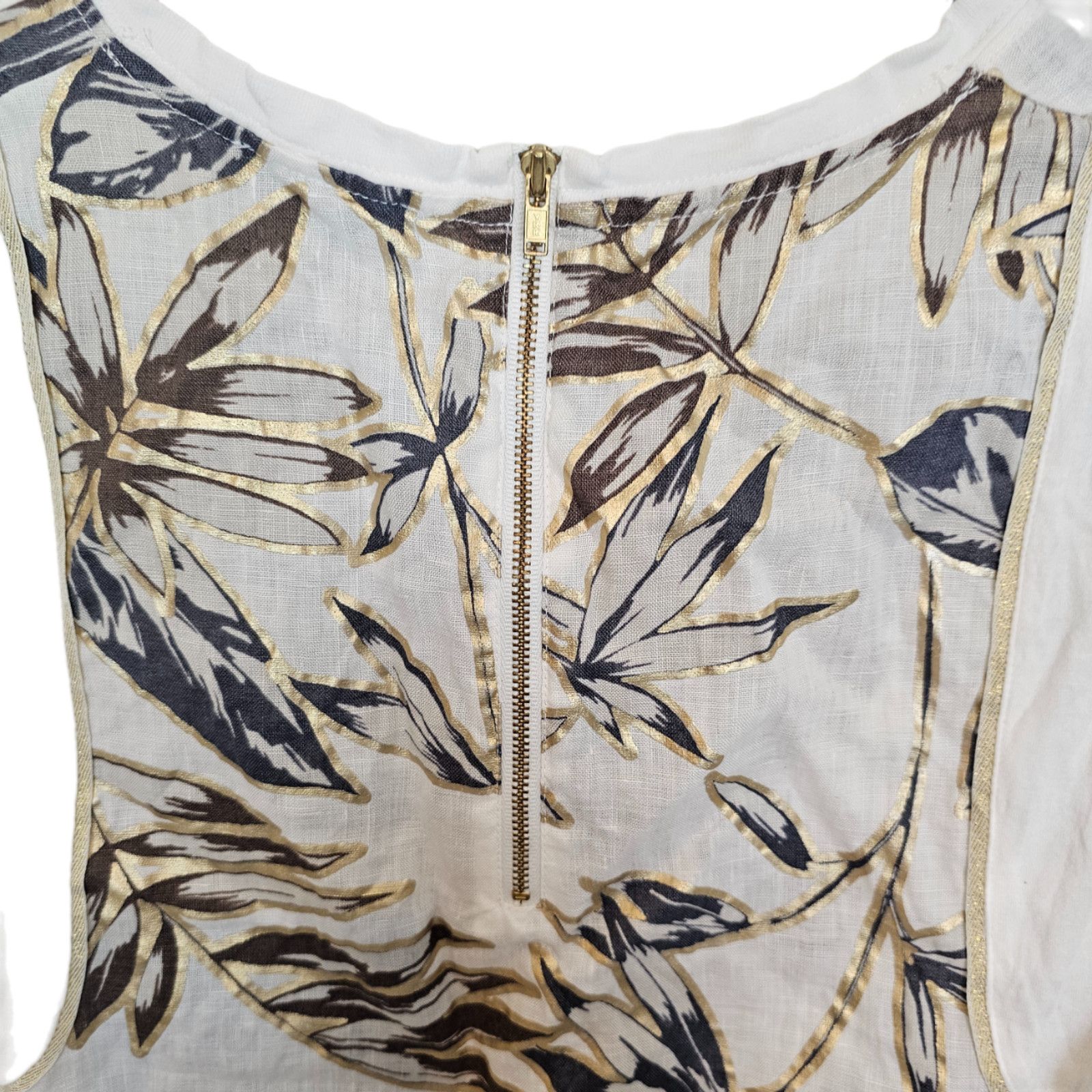 J.Crew J Crew Womens Floral Metallic Tank Top Size S Leaf Print Size S / US 4 / IT 40 - 7 Thumbnail