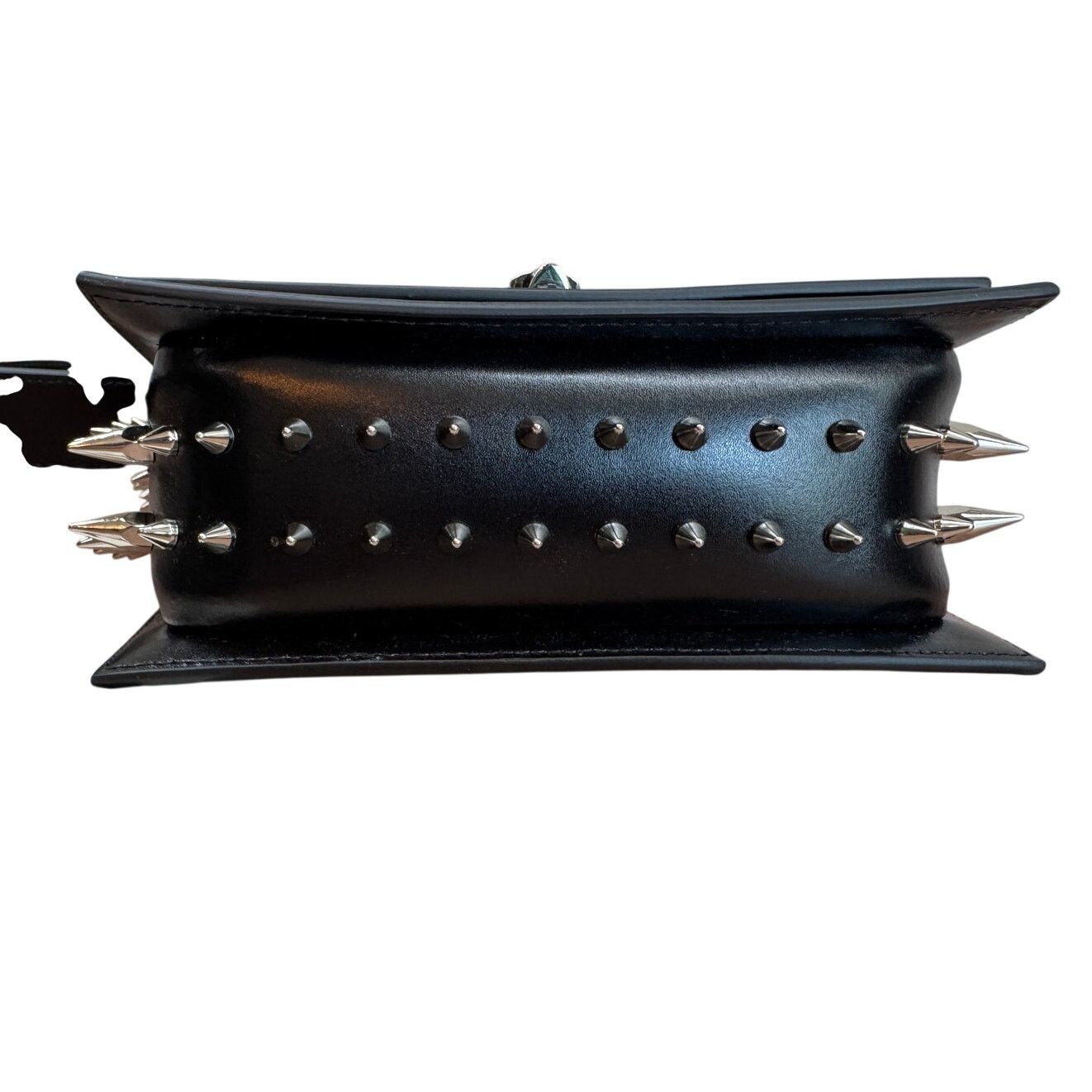 Alexander McQueen Alexander McQueen Black Leather Spiked Skull Bag NIB Size ONE SIZE - 7 Thumbnail