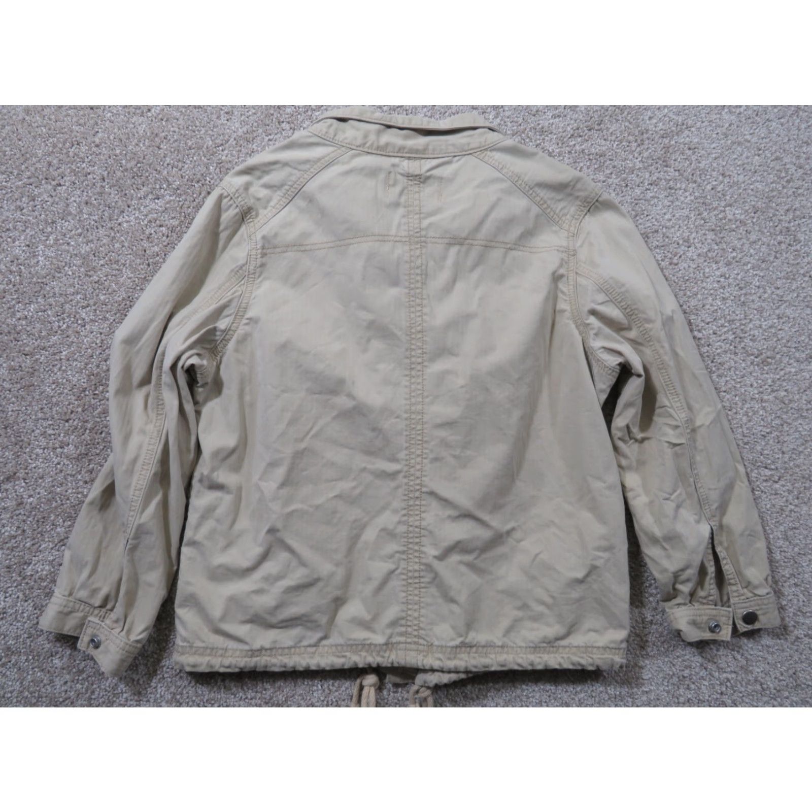 Levi's Levi's Women's L Jacket Tan Beige Snap Front Lightweight Cotton Canvas Casual Long Sleeve Pockets Regular Fit Size L / US 10 / IT 46 - 7 Thumbnail