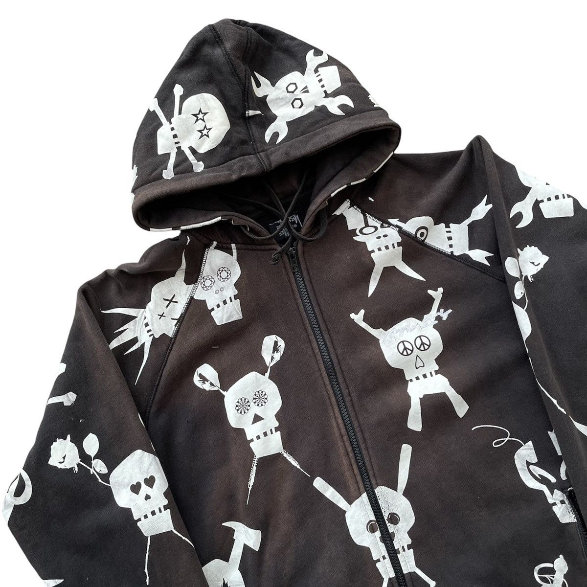 Stussy Vintage Stussy x Futura Skullicon Zip Up Hoodie Size US L / EU 52-54 / 3 - 5 Thumbnail