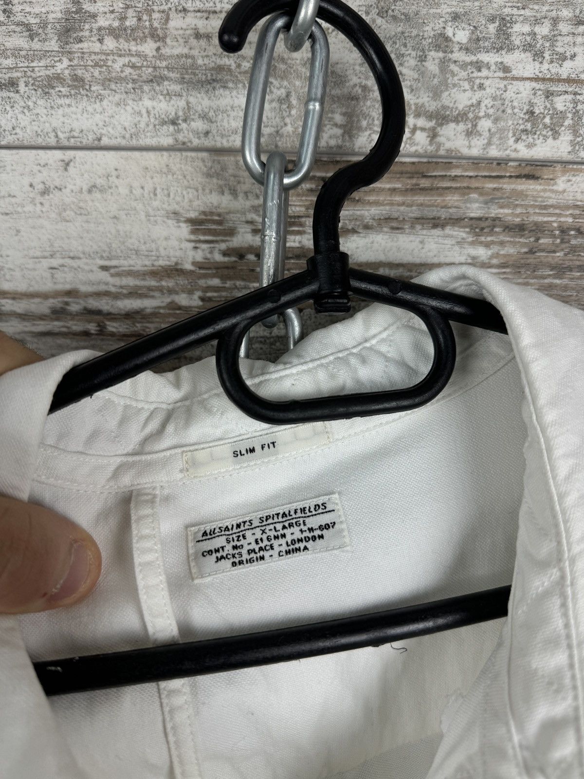Allsaints × Japanese Brand Mens Vintage AllSaints Bukowski ls shirt button up white Size US XL / EU 56 / 4 - 6 Thumbnail