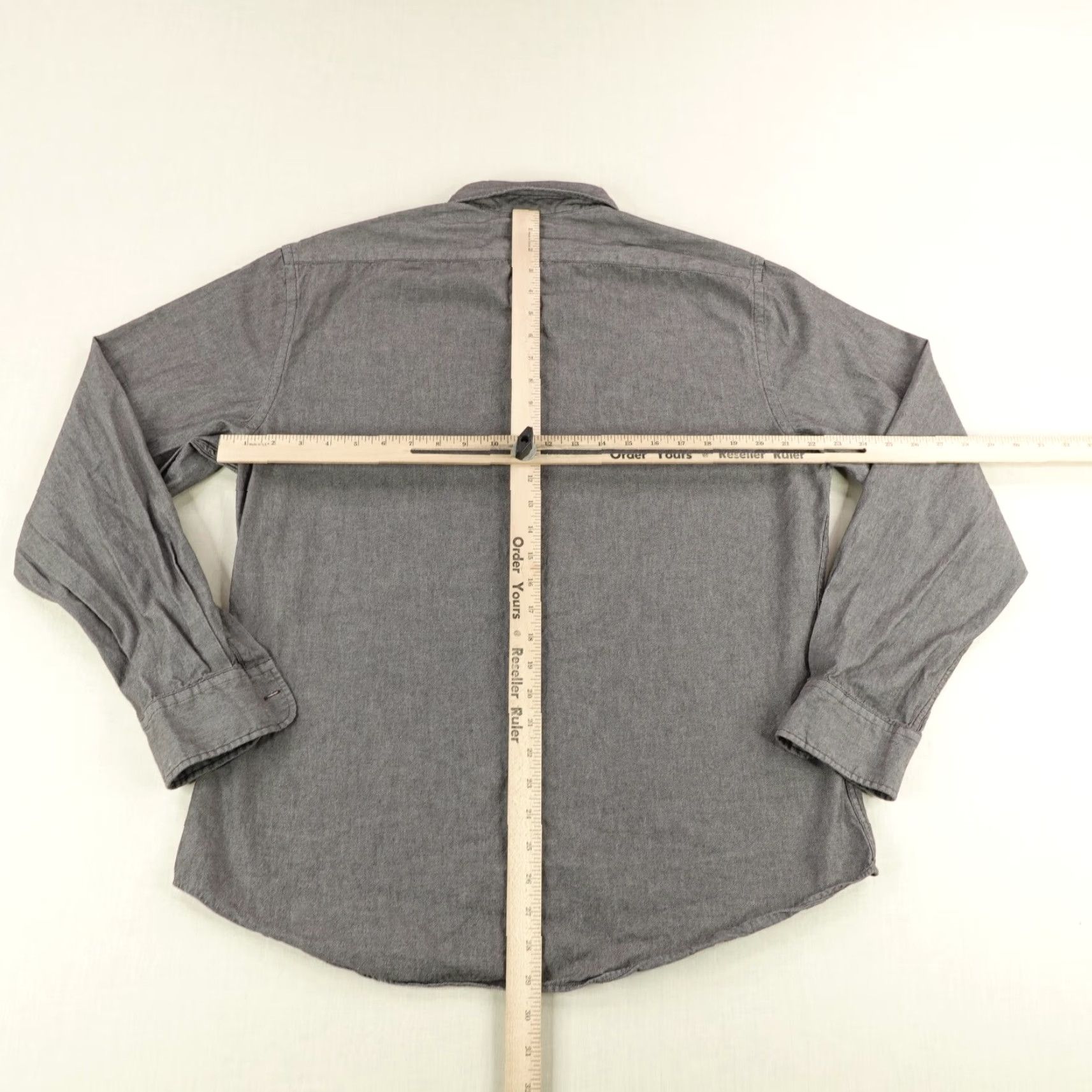 Ralph Lauren VINTAGE Ralph Lauren Black Label Gray Chambray Shirt Mens XL Long Sleeve Button-Up Size US XL / EU 56 / 4 - 5 Thumbnail