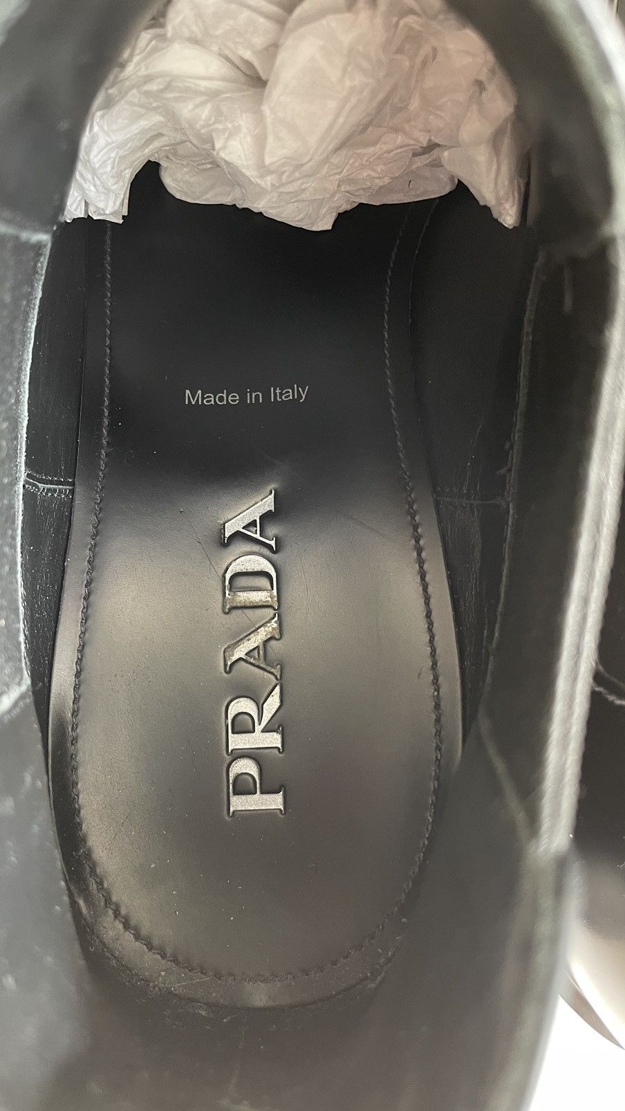 Prada Black Leather ‘Square Toe Boots’ Size US 10.5 / EU 43-44 - 10 Thumbnail