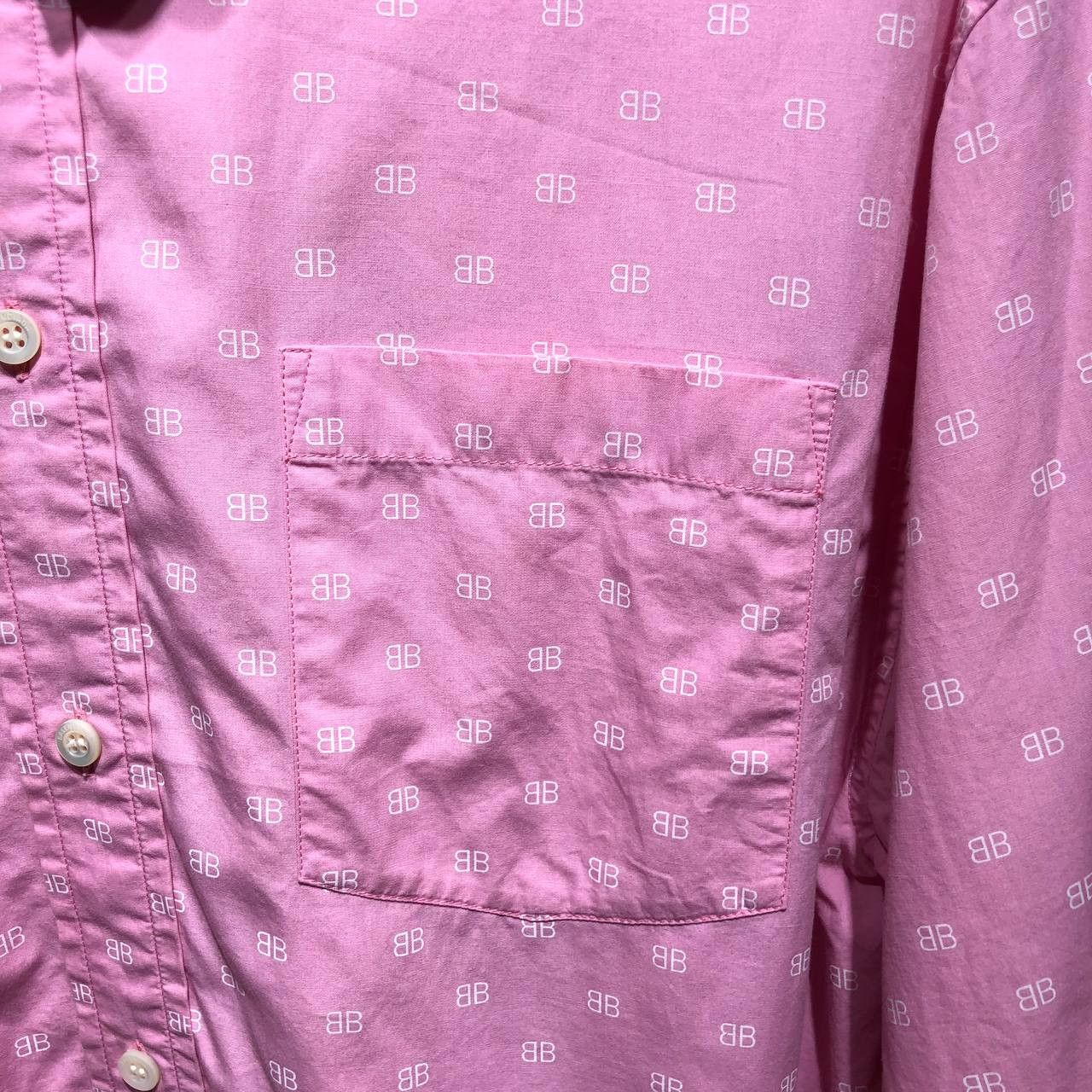 Balenciaga Balenciaga BB logo all over print poplin shirt Size L / US 10 / IT 46 - 5 Thumbnail