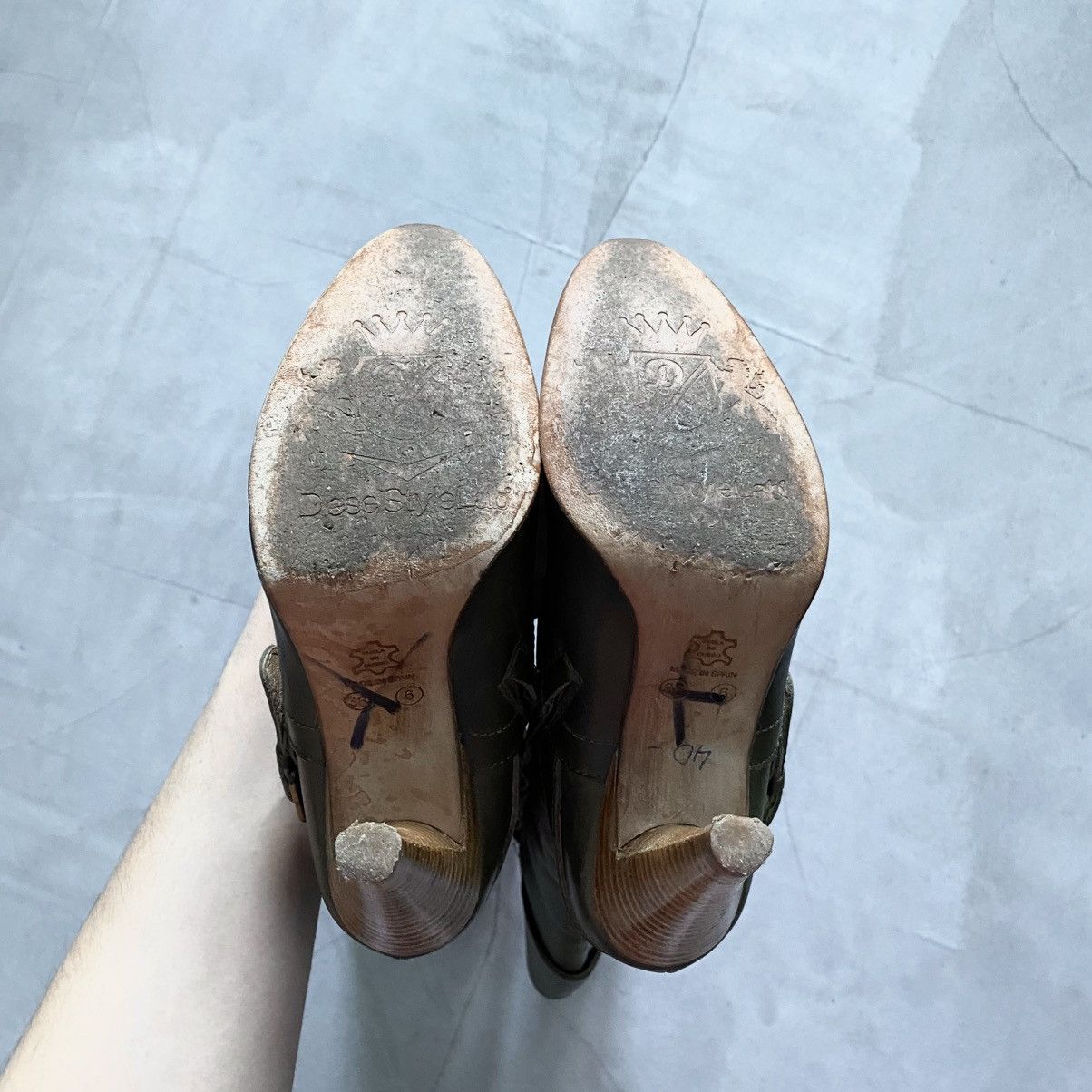 Diesel × Japanese Brand Vintage Diesel Style Lab Leather High Heels Boots Size US 6 / IT 36 - 10 Thumbnail