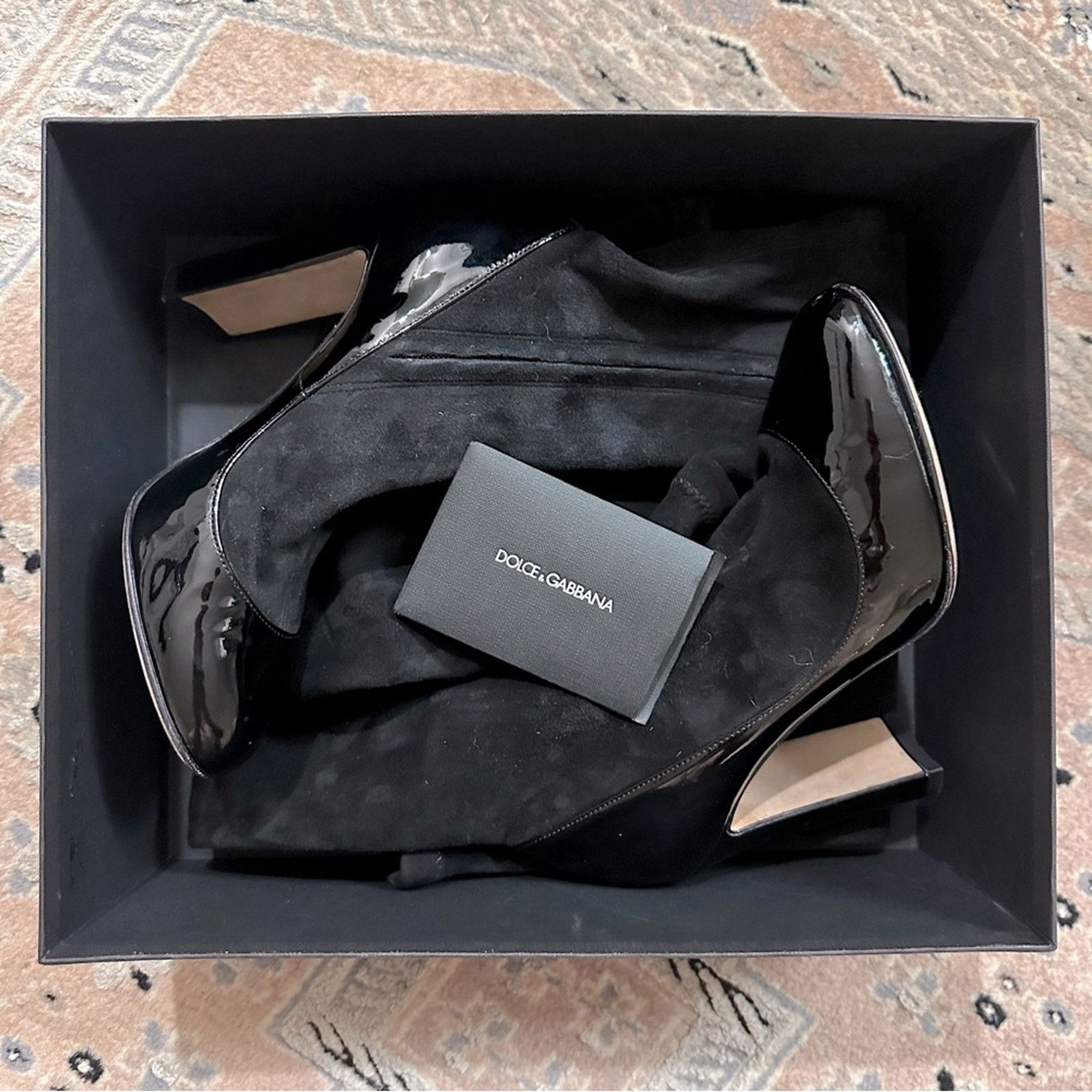 Dolce & Gabbana DOLCE & GABBANA Round Toe Pump Insert Over The Knee Boots Size US 6 / IT 36 - 6 Thumbnail