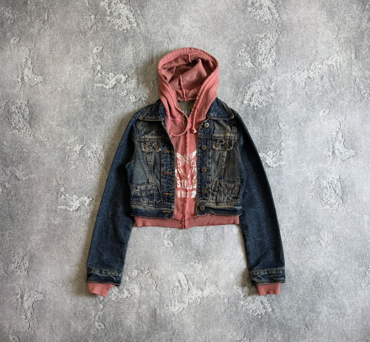 Vintage S/size retro archive jacket y2k + hoodie L.G.B.