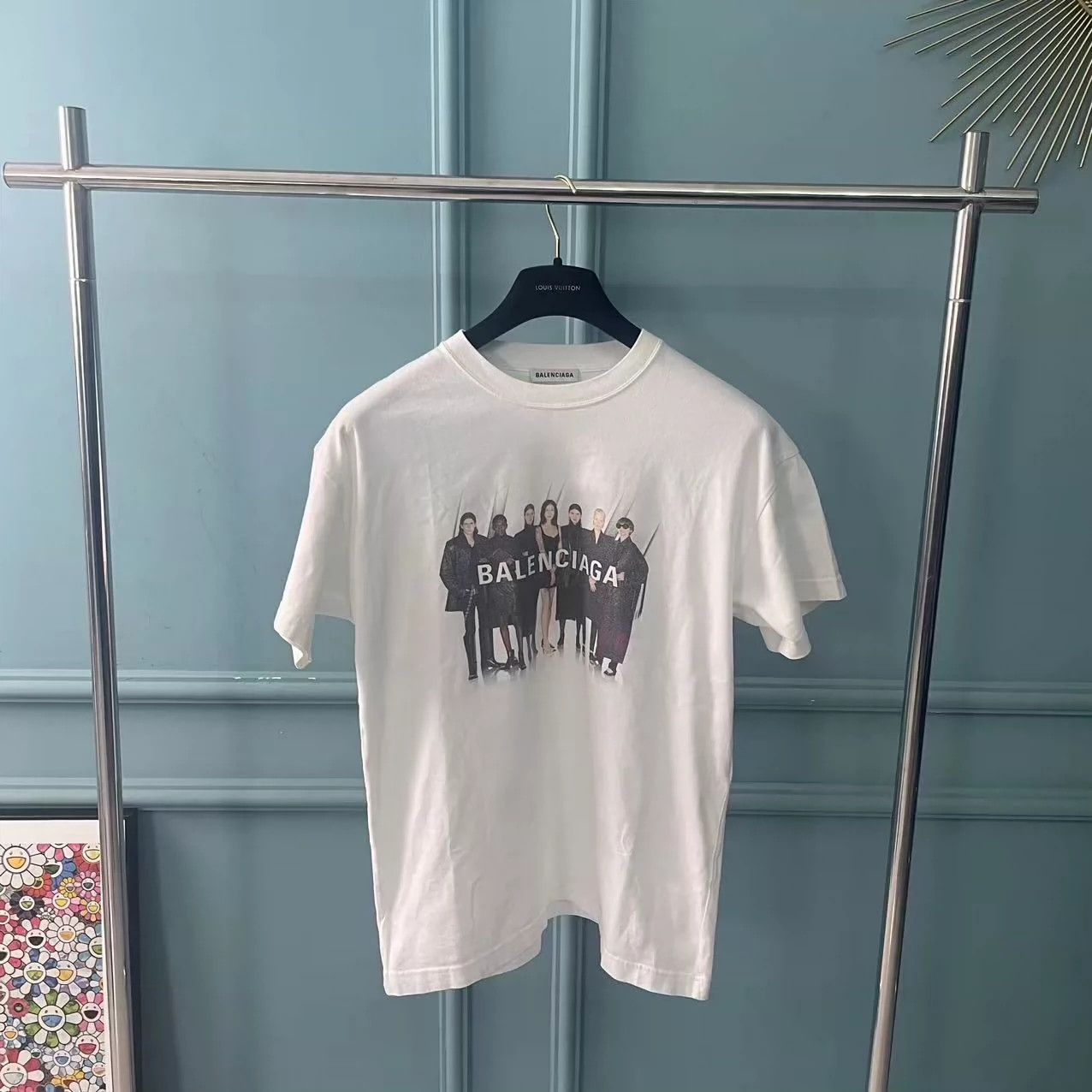 Balenciaga Balenciaga Portrait White Short Sleeve Size US S / EU 44-46 / 1 - 1 Thumbnail