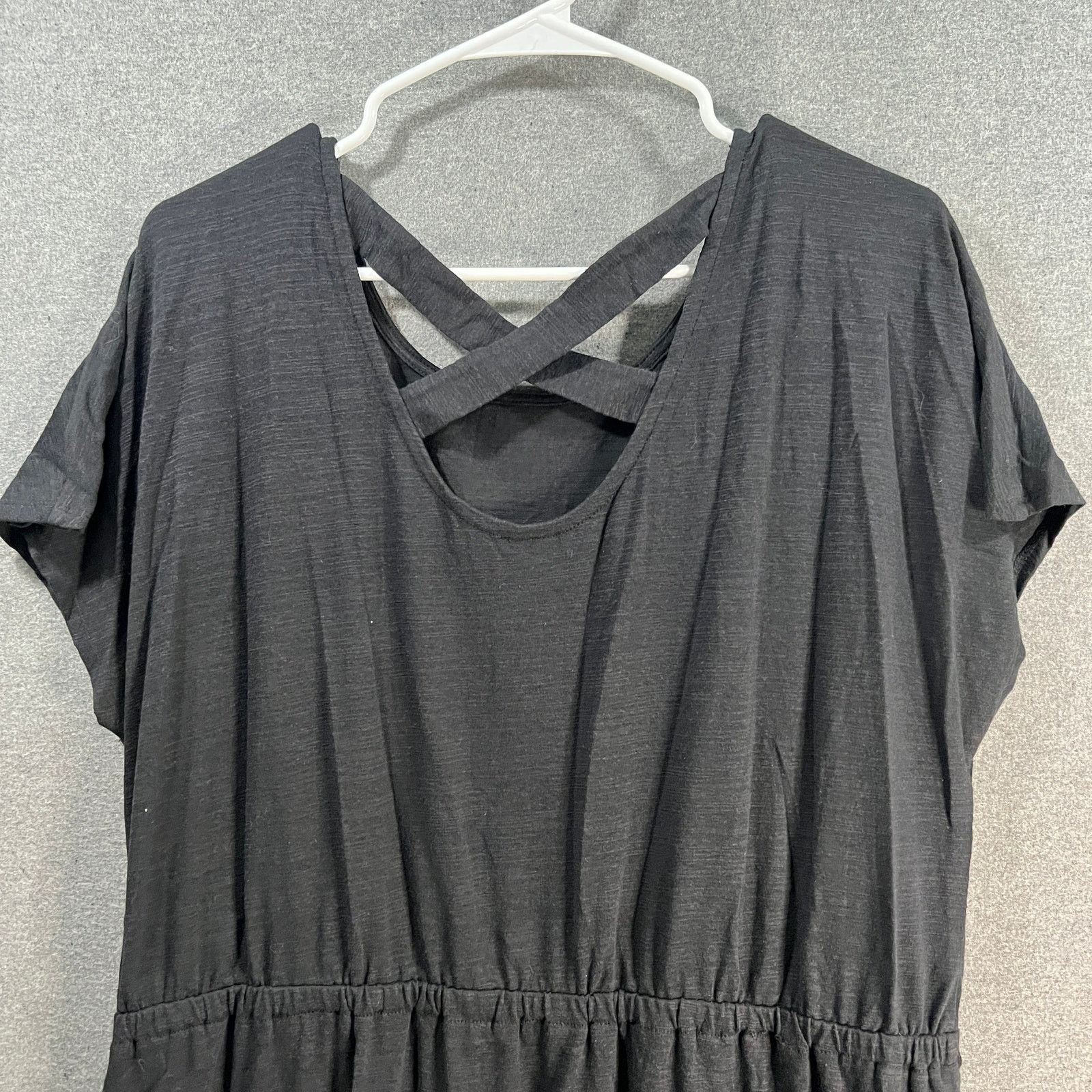 Other zuda Z-Air Slub Jersey Crosstadi Midi Dress Black Large Size L / US 10 / IT 46 - 14 Thumbnail