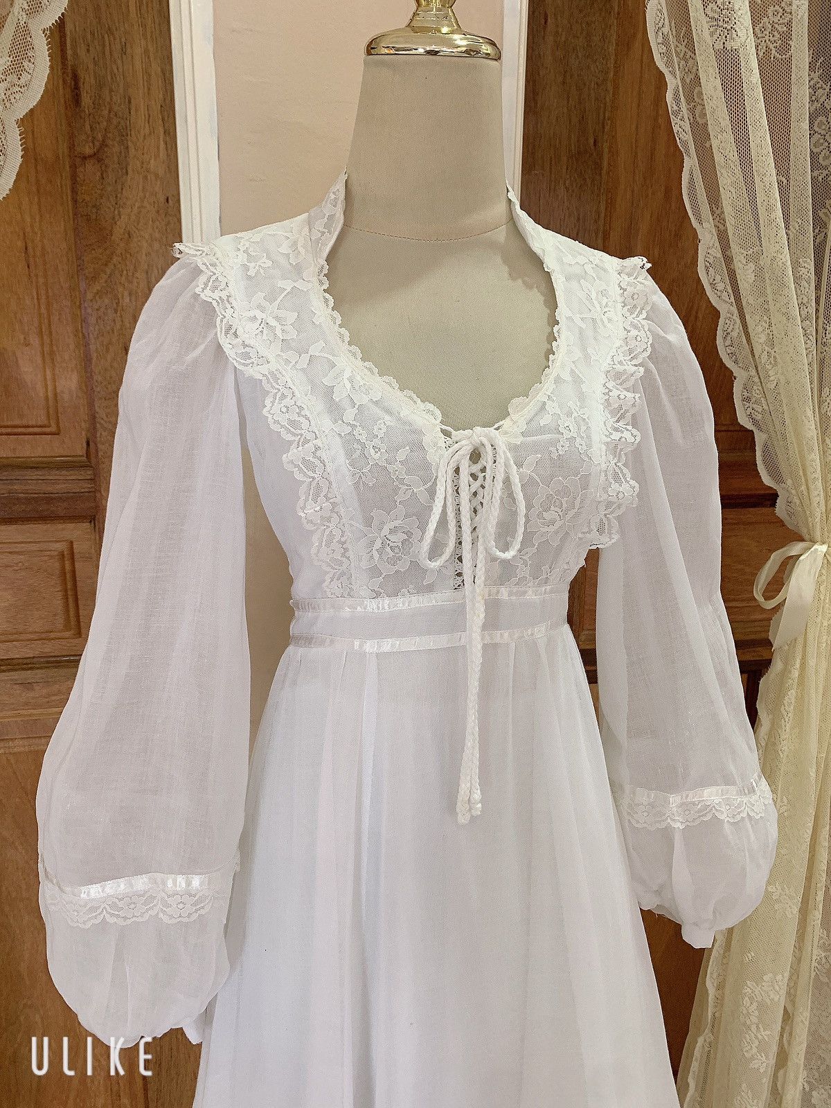 Vintage Gunne sax vintage 70's prairie wedding dress Size XXS / US 00 / IT 34 - 2 Thumbnail