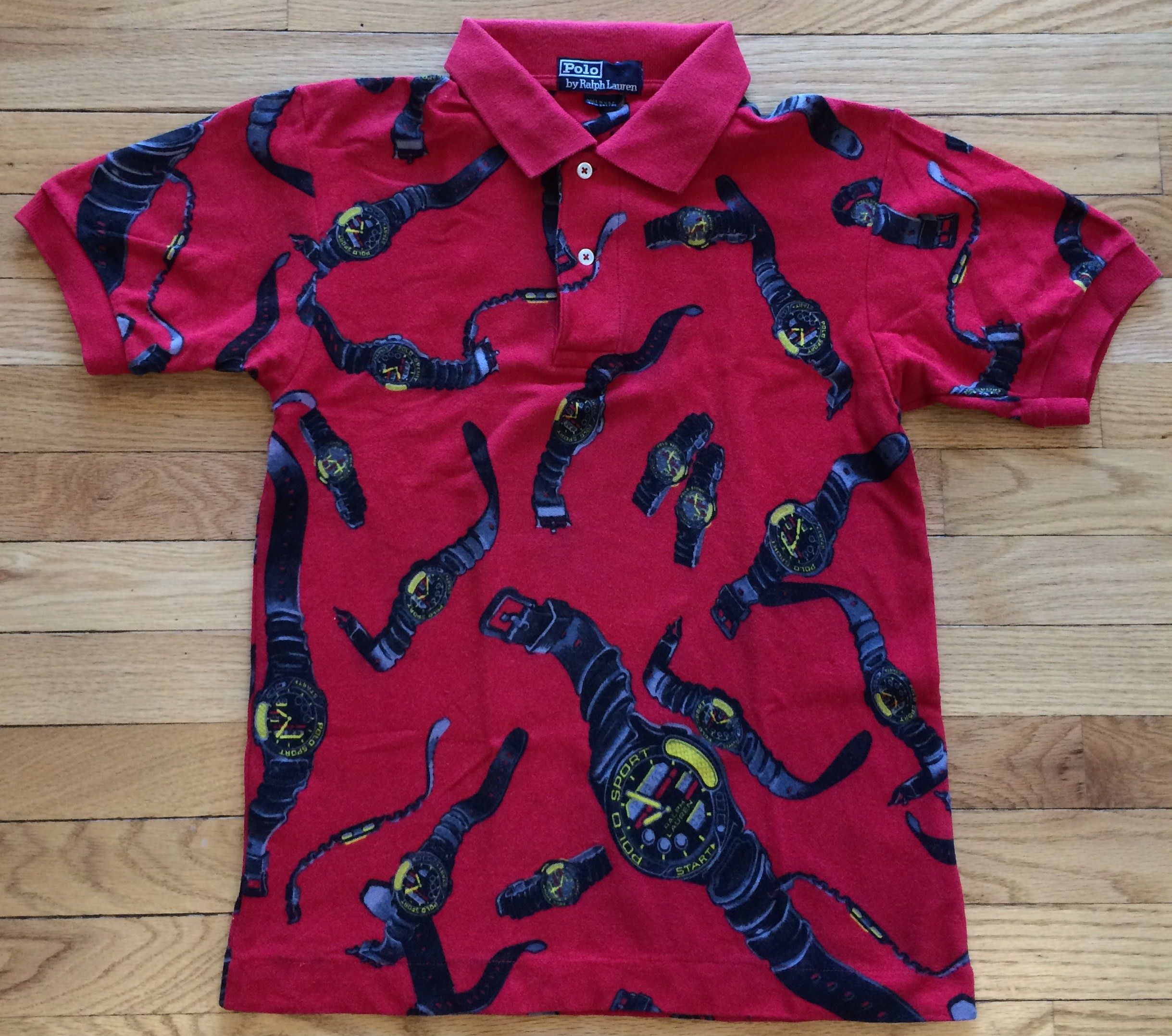 Vintage 90s Polo Sport Ralph Lauren Watches Shirt
