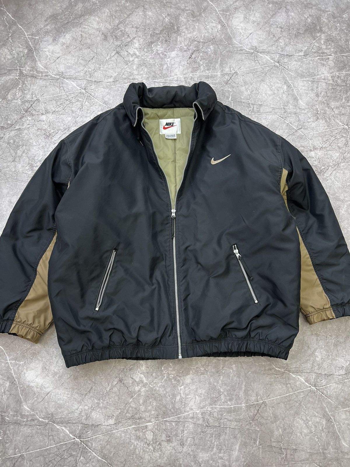 Nike × Vintage 90's Vintage Nike Jacket Big Swoosh Logo Rare Design Size US XL / EU 56 / 4 - 2 Thumbnail