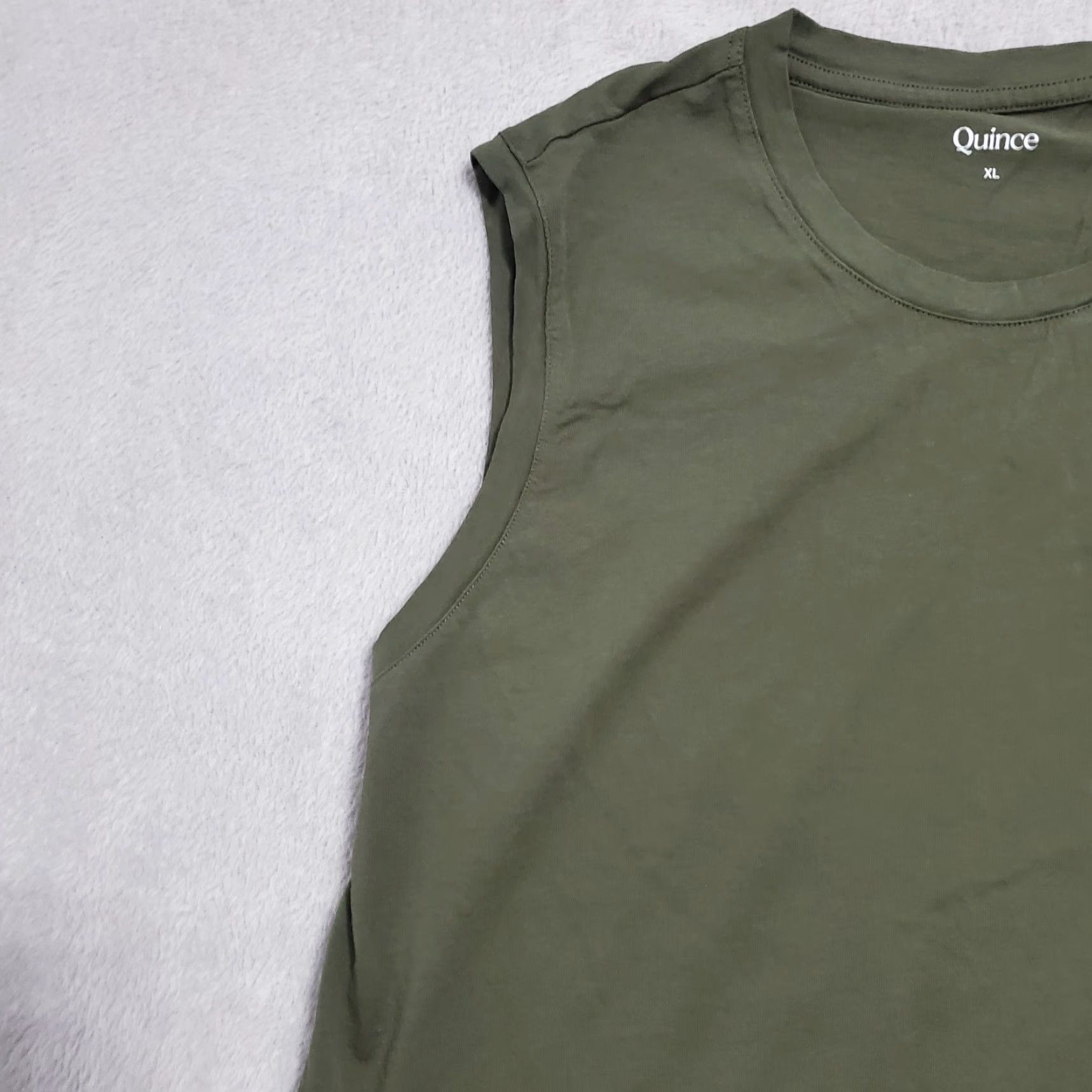 Quince Quince Muscle Tee Women XL Green Round Neck Sleeveless Top Active Casual Tank Shirt Women's Athletic Minimalist Size XL / US 12-14 / IT 48-50 - 5 Thumbnail