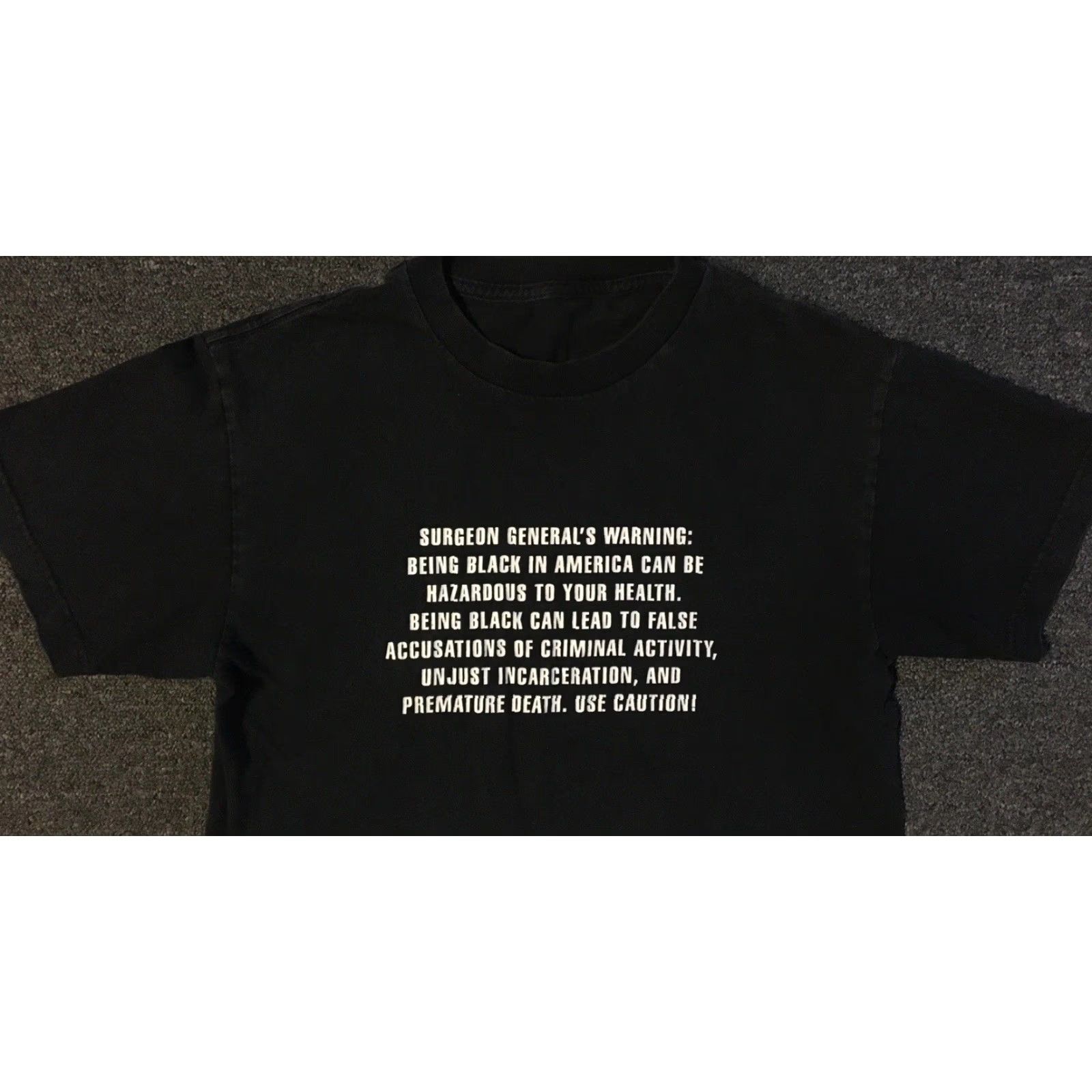 Vintage VINTAGE Being Black In America Is Hazardous Faded Shirt S Mens T-Shirt Black 80s 90s Funny Sarcasm USA Bar Cartoon Punk Rock Distressed Thrashed Y2K Size US S / EU 44-46 / 1 - 4 Thumbnail