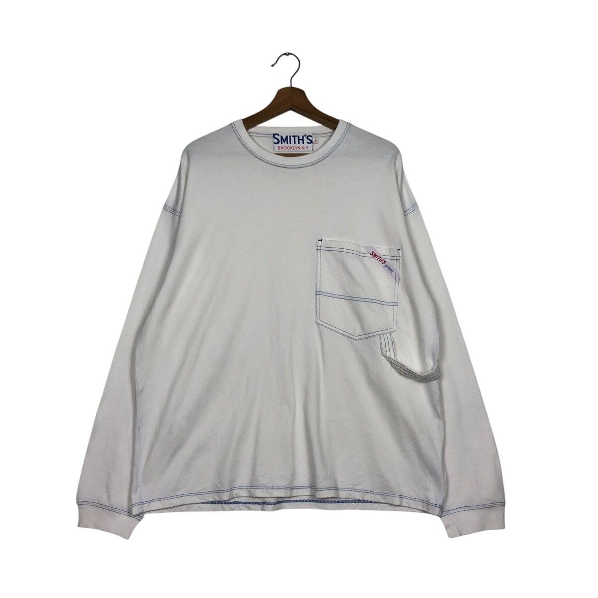 Japanese Brand × Vintage 📌Vintage Sweatshirt Long Sleeve One Pocket Smith's Brooklyn Size US M / EU 48-50 / 2 - 2 Thumbnail