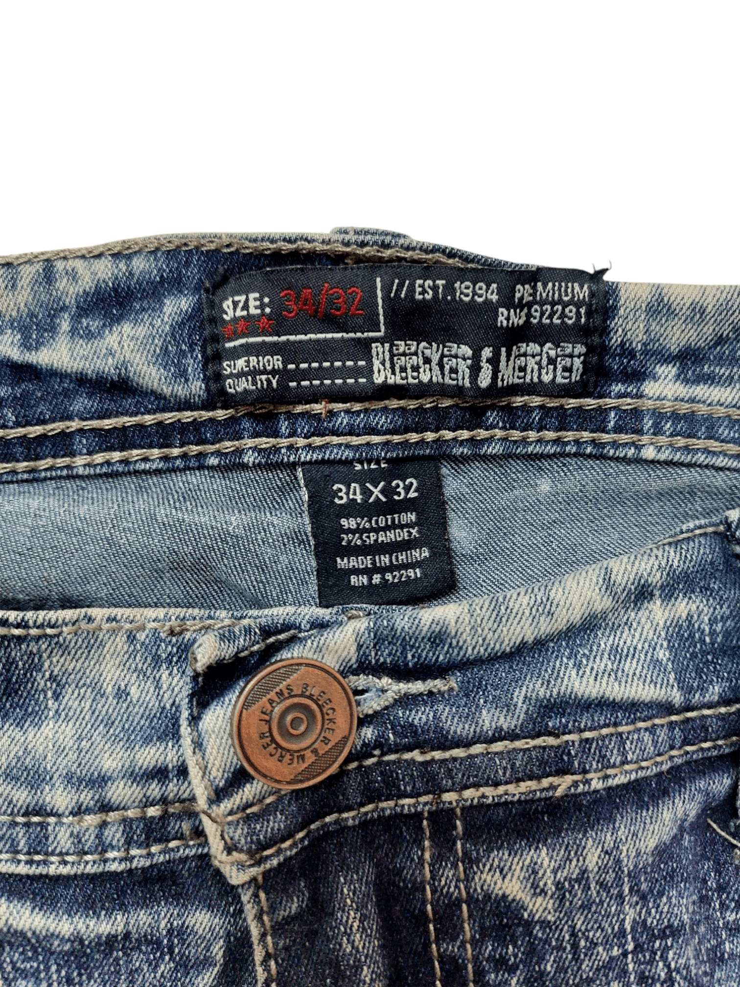 Designer Punk Biker Denim Bleecker & Mercer Jeans Size US 34 / EU 50 - 17 Thumbnail