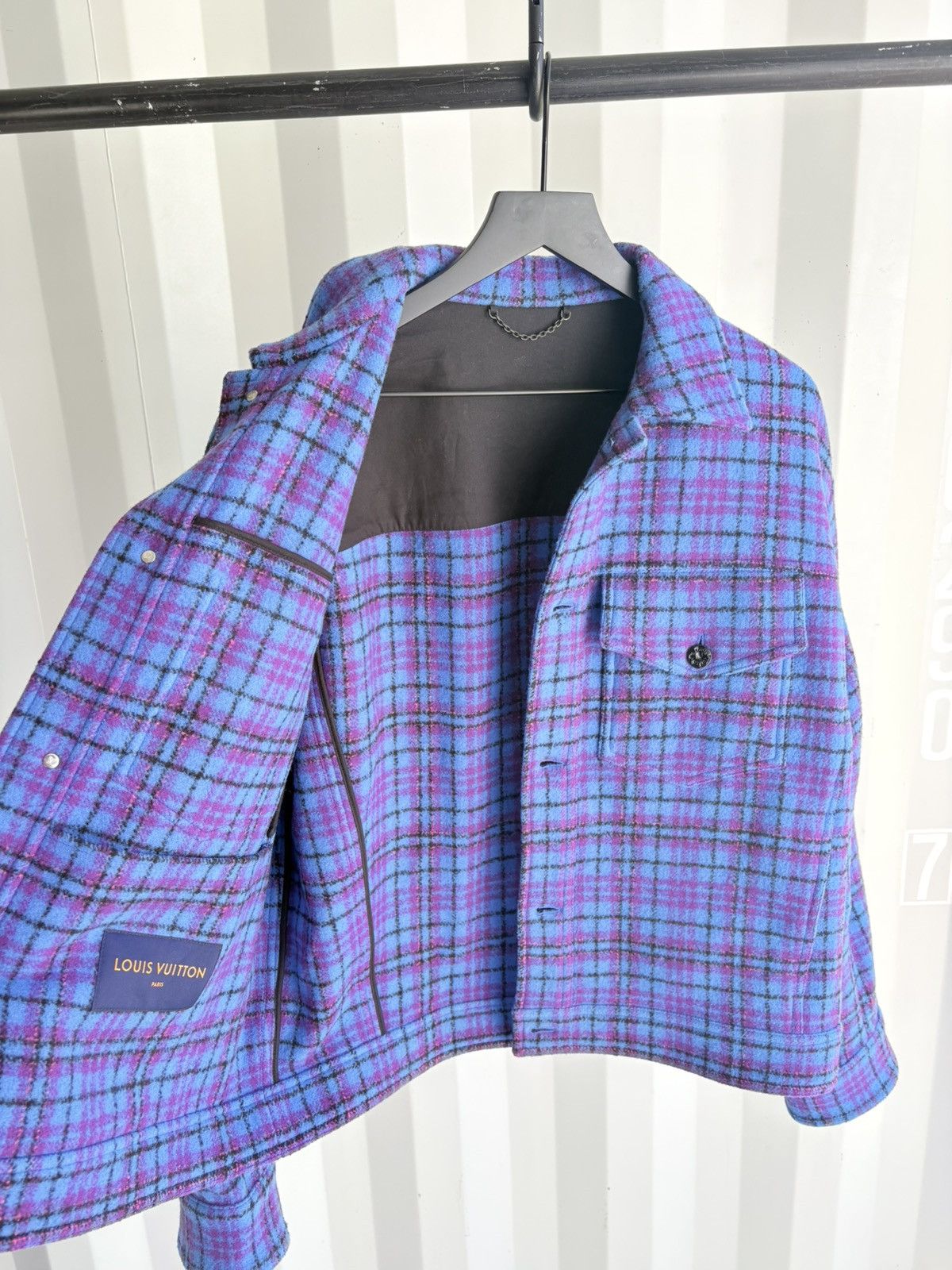 Louis Vuitton Oversize Blue Trucker Flannel Jacket Size US M / EU 48-50 / 2 - 5 Thumbnail