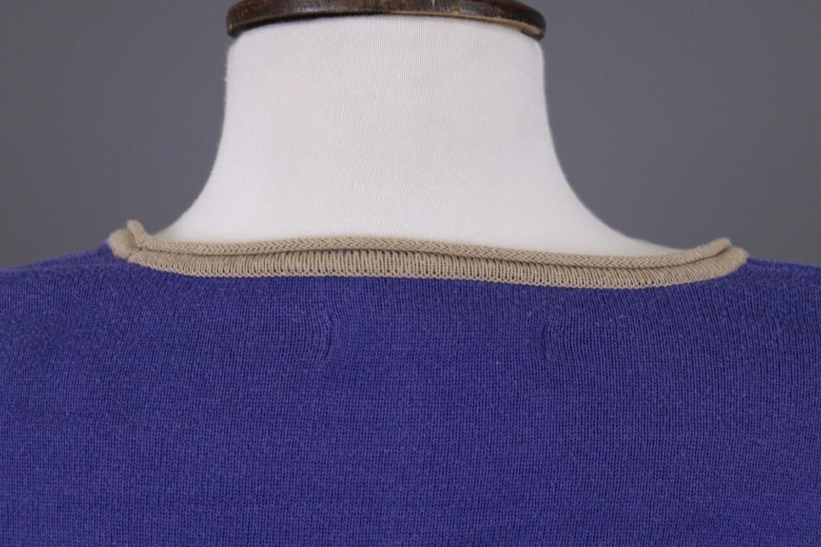 Designer Gudrun Sjödén Blue Cotton Knitted Pullover Sweater Size S Size S / US 4 / IT 40 - 11 Thumbnail