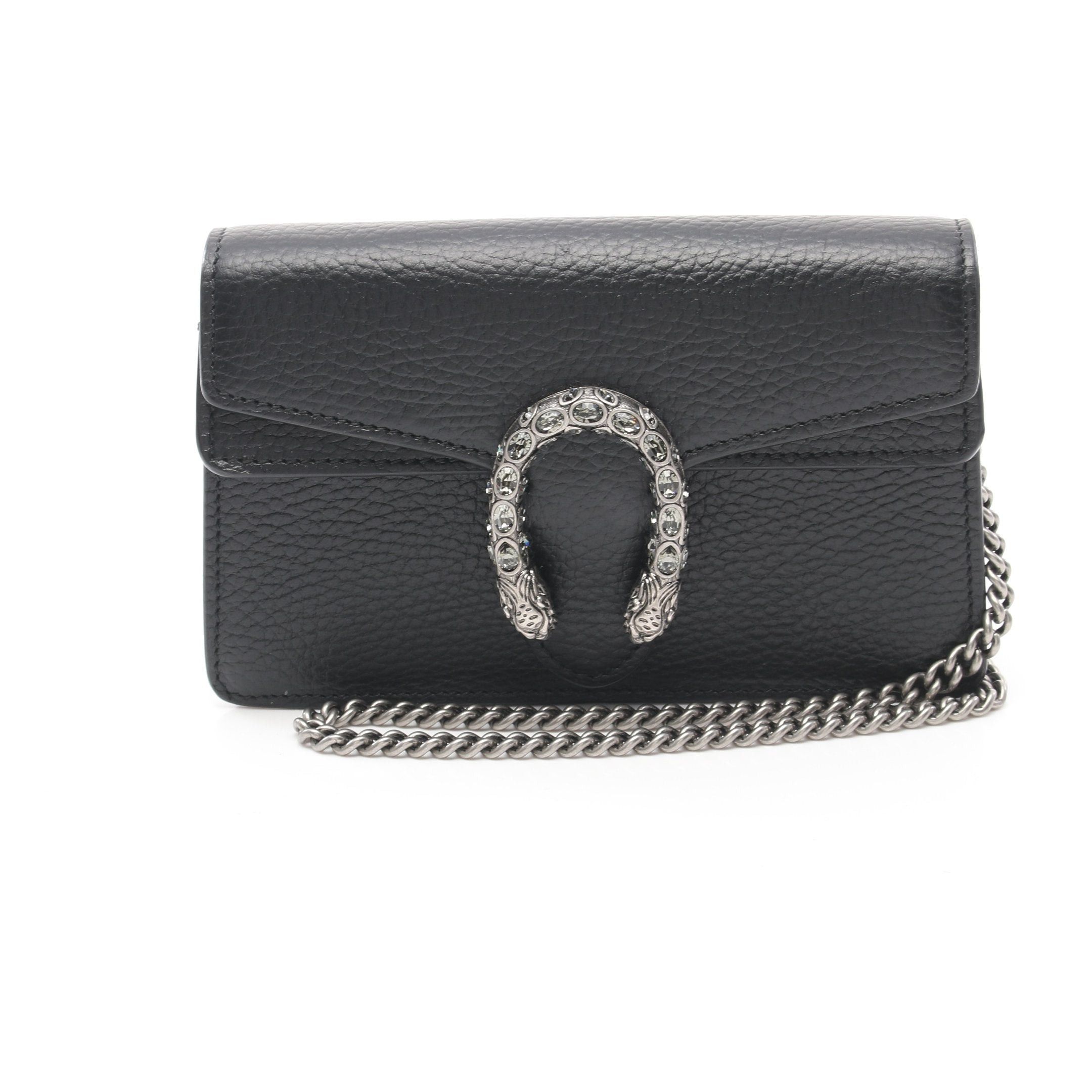 Gucci Gucci Dionysus Chain Shoulder Bag Leather Black Size ONE SIZE - 1 Thumbnail