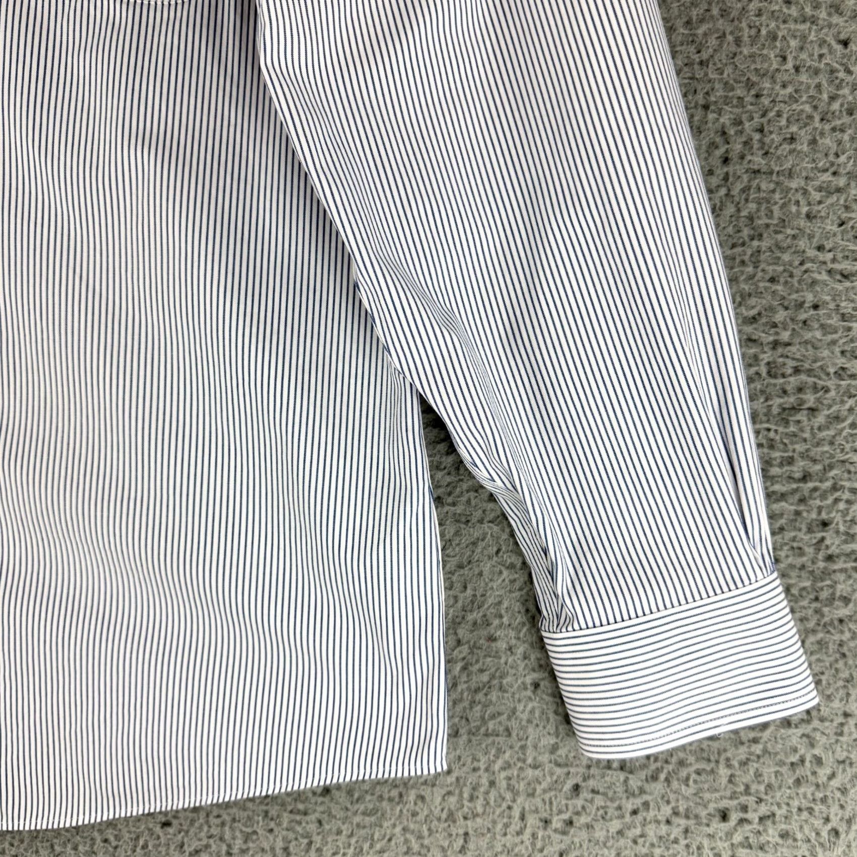 Brooks Brothers Brooks Brothers 1818 Button-Up Dress Shirt Mens Large Blue White Stripe Regent Shirt Size 42R - 3 Thumbnail