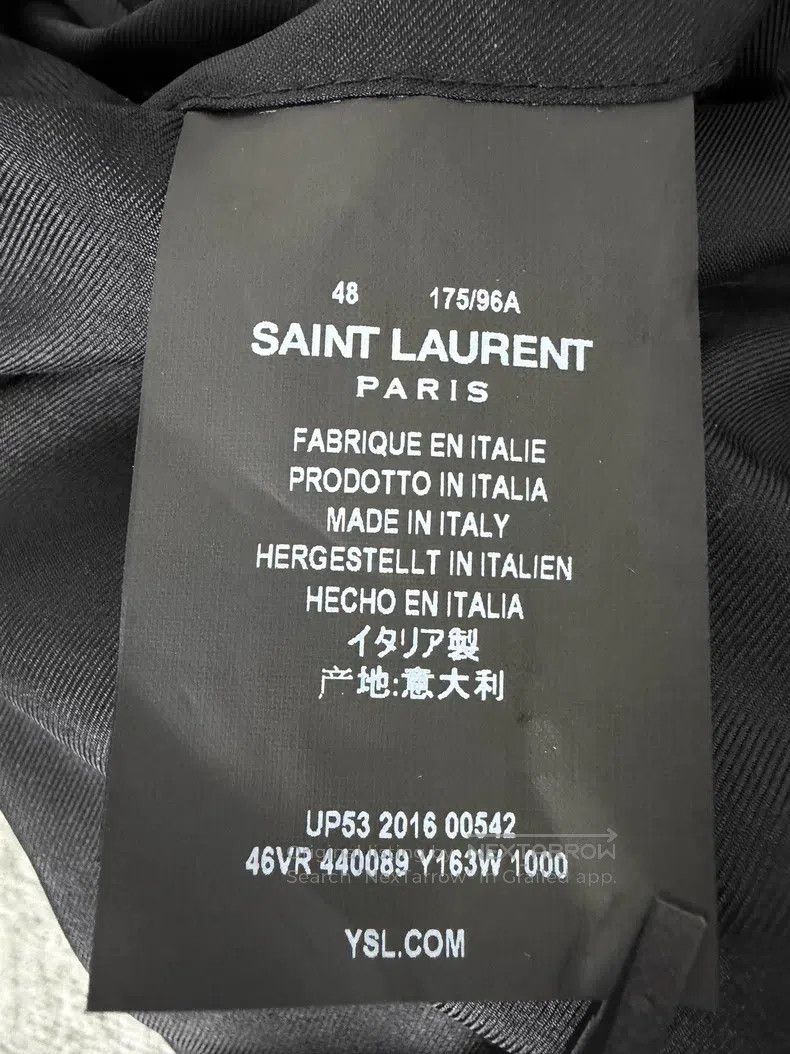 Saint Laurent Paris Saint Laurent Paris Velvet stand collar gold button Zhongs Size US M / EU 48-50 / 2 - 6 Thumbnail