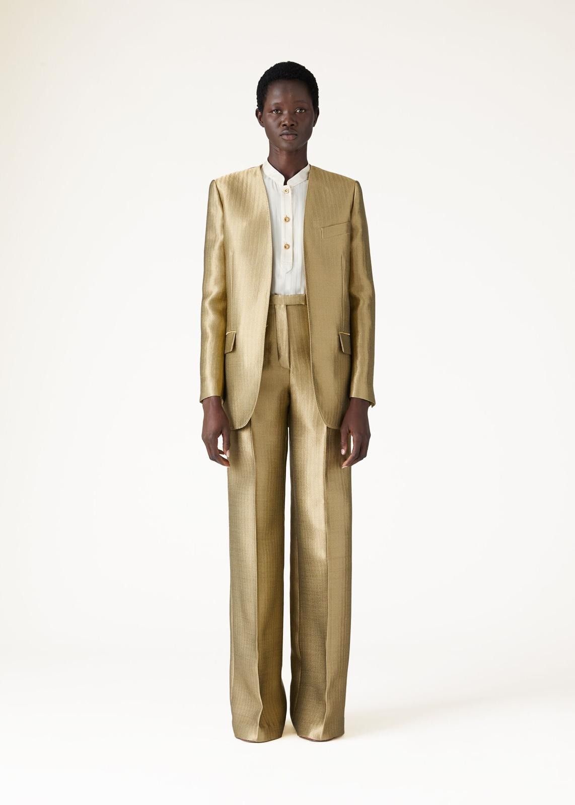Loro Piana o1srvl11e0725 FAN8398 Iselin Jacket in Golden Size XS / US 0-2 / IT 36-38 - 4 Thumbnail