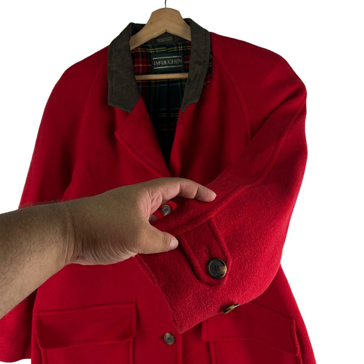 Japanese Brand 🔥Rich Red - Fly Coats Wool Jacket J.Mc Laughlin Japan Made Size US M / EU 48-50 / 2 - 5 Thumbnail