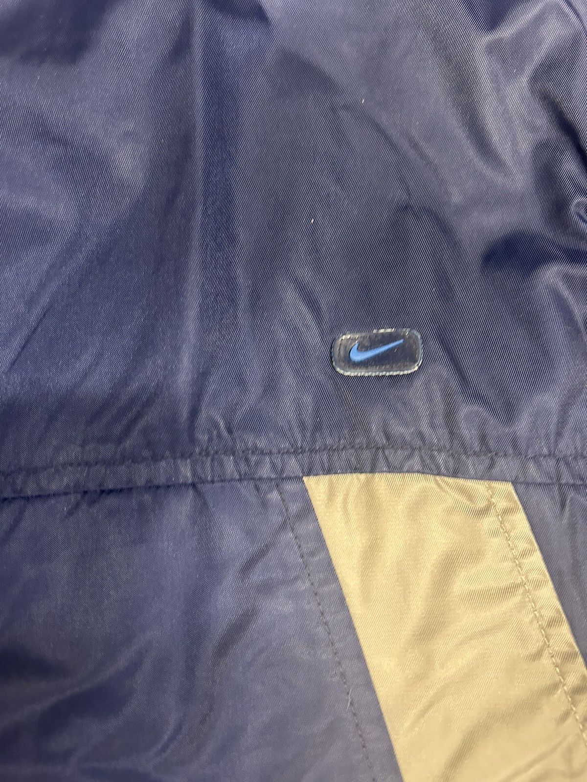 Nike × Vintage Crazy Vintage Y2K Essential Navy Nike Puffer Jacket Baggy Size US L / EU 52-54 / 3 - 3 Thumbnail