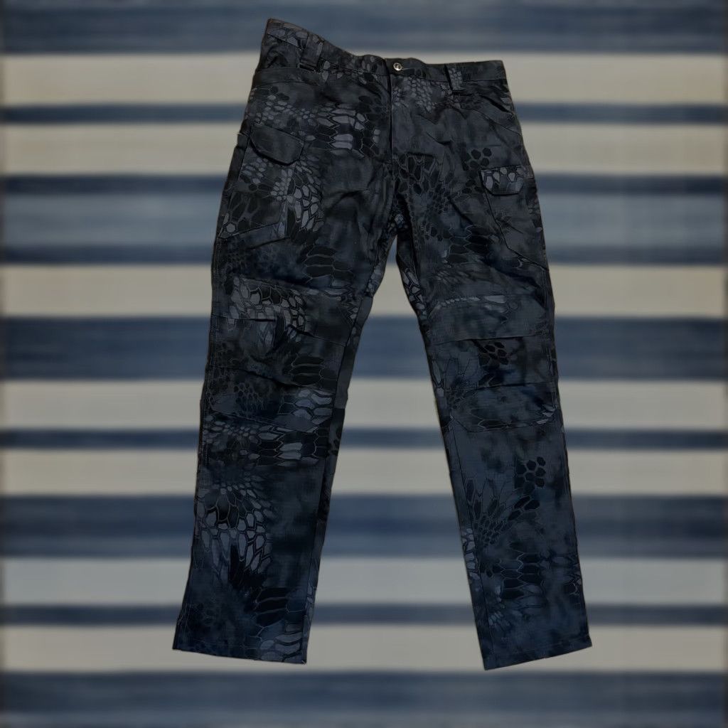 Low Brand W Brand Cargo Tactical Pants Men’s XXXL Dark Gray Pockets Zipper Button Inseam 32in Regular Cargo Pattern Camouflage Army Hip Hop Sports Military Size US 39 - 1 Thumbnail