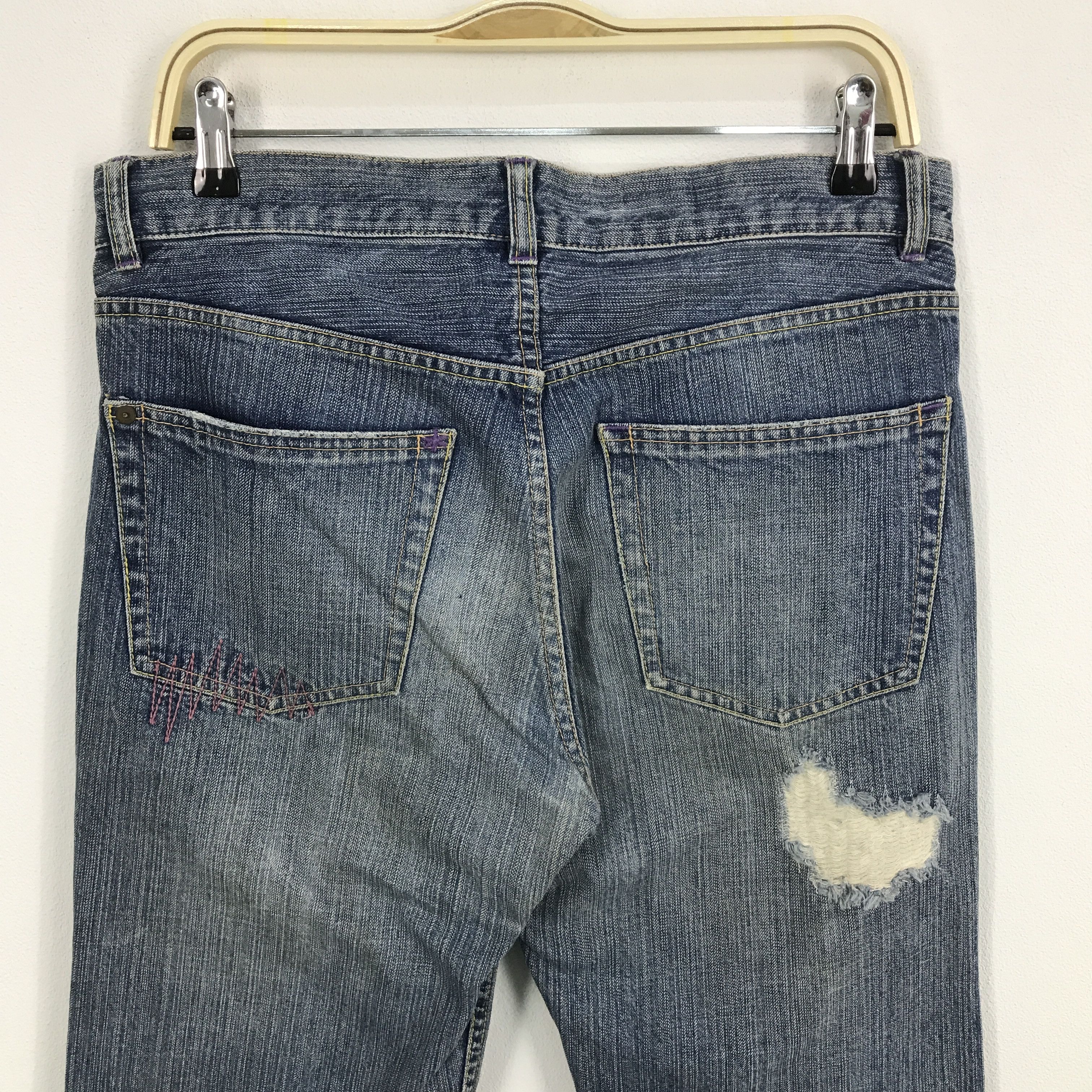 Japanese Brand japanese brand TK distressed design denim jean Size US 33 - 5 Thumbnail