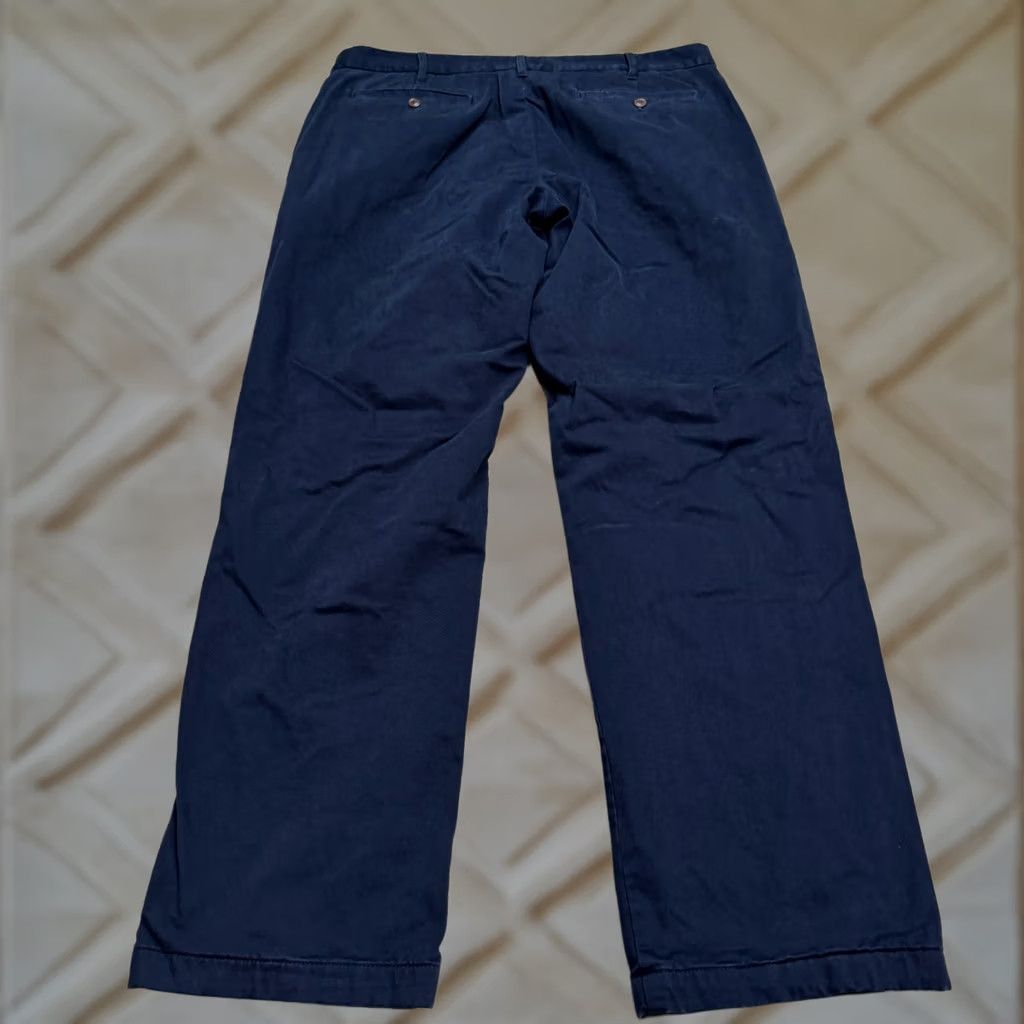 Lands' End Lands' End Men's Pants Chino Regular Straight Navy 38x34 Lightweight Cotton Flat Front Belt Loops Zipper Button Pockets Lined Vintage: No Size US 38 / EU 54 - 1 Thumbnail