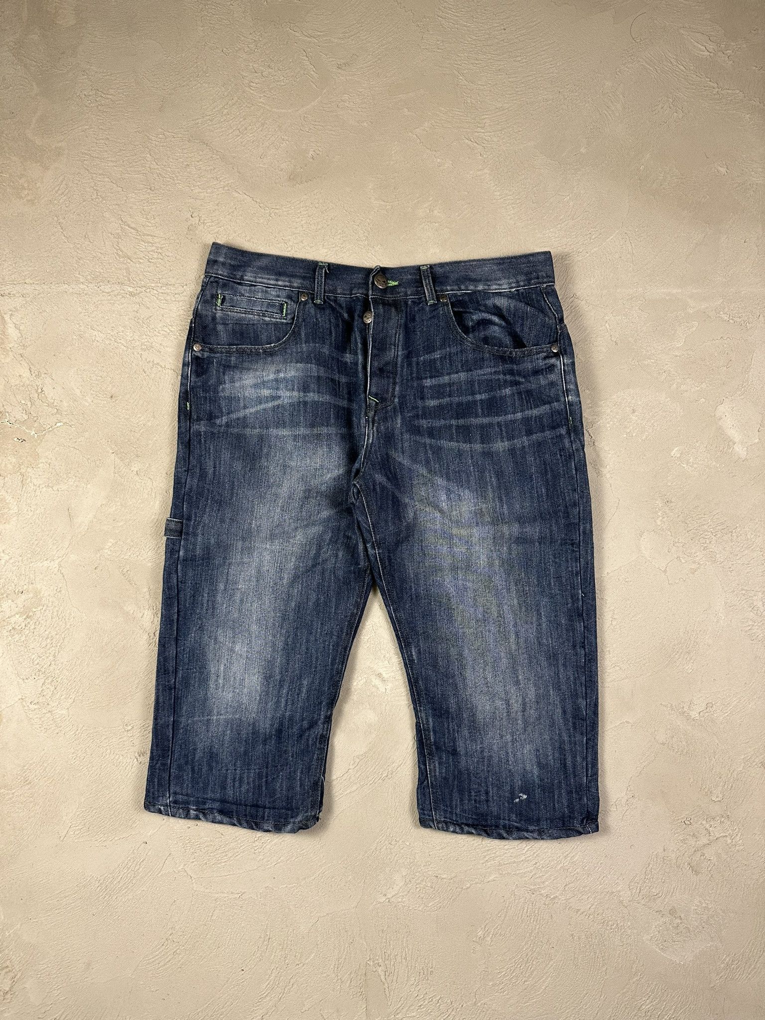 No Fear Vintage Y2k No Fear 3/4 Oversized Jeans Shorts Jorts Size US 36 / EU 52 - 1 Thumbnail