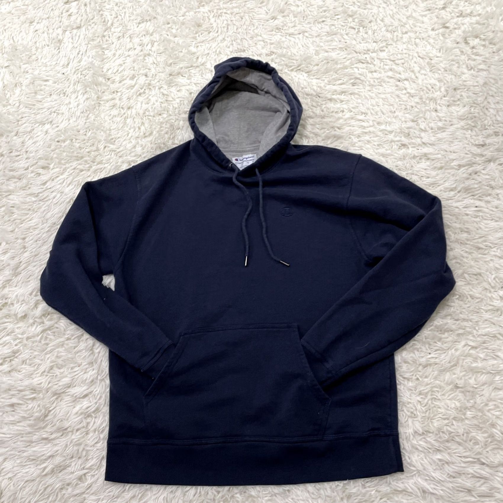 Champion CHAMPION Athletic Wear Sweatshirt Men L Blue Hoodie Pullover Drawstring Pockets Logo Navy Capable All Seasons Sports casual Athletic Size US L / EU 52-54 / 3 - 3 Thumbnail