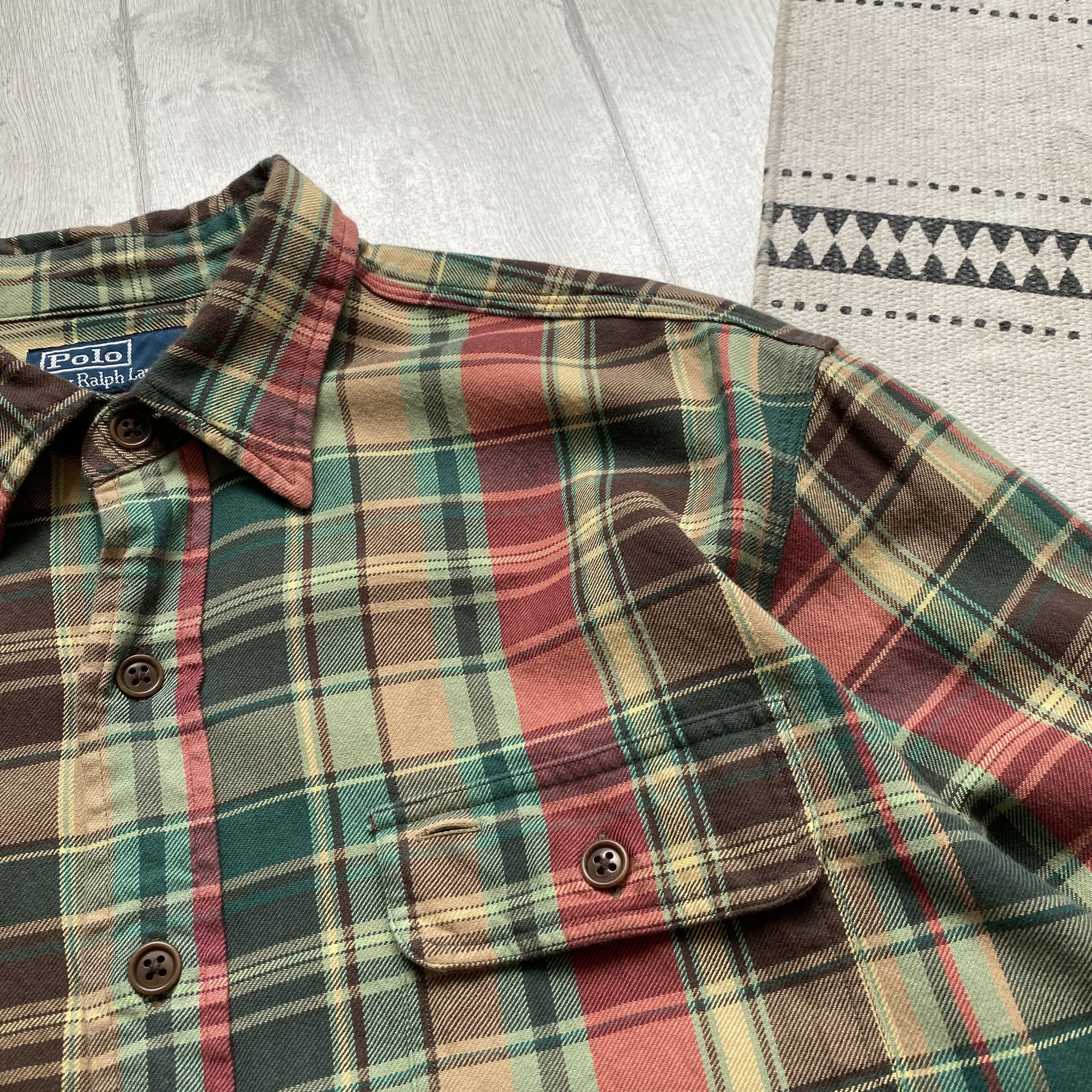 Polo Ralph Lauren Vintage Polo Ralph Lauren flannel shirt Travis Scott style Size US L / EU 52-54 / 3 - 5 Thumbnail
