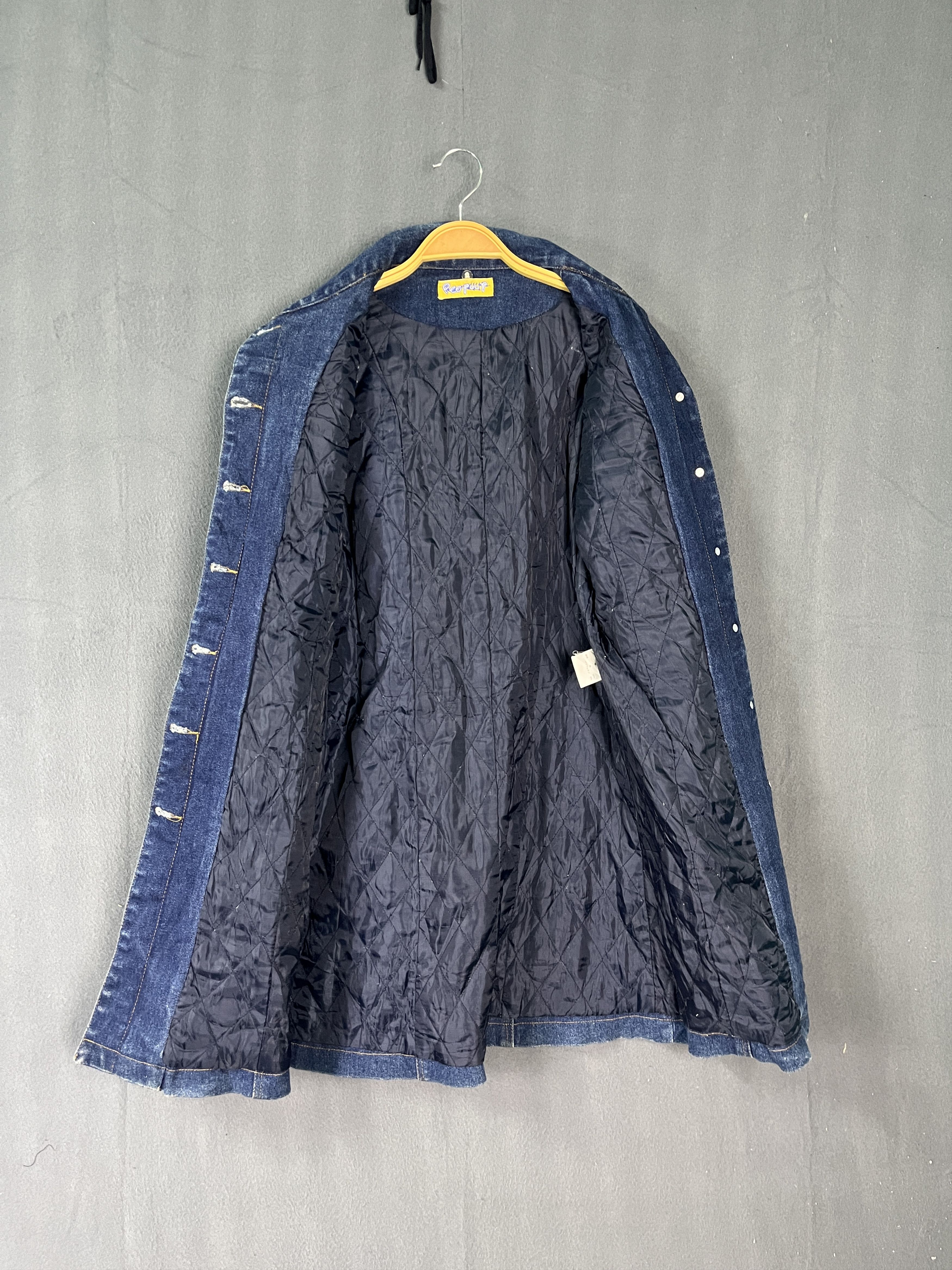 Japanese Brand Denim Mini Dress Jeans Coat Long Trucker Style Jacket Size M / US 6-8 / IT 42-44 - 8 Thumbnail